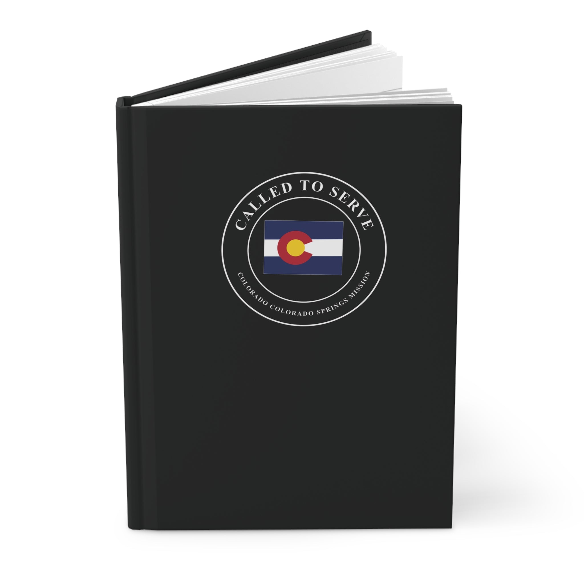 Colorado Colorado Springs Mission Flag Map Called to Serve Black Hardcover Journal Matte - Mission Wishlist - LDS Missionary Gift Store