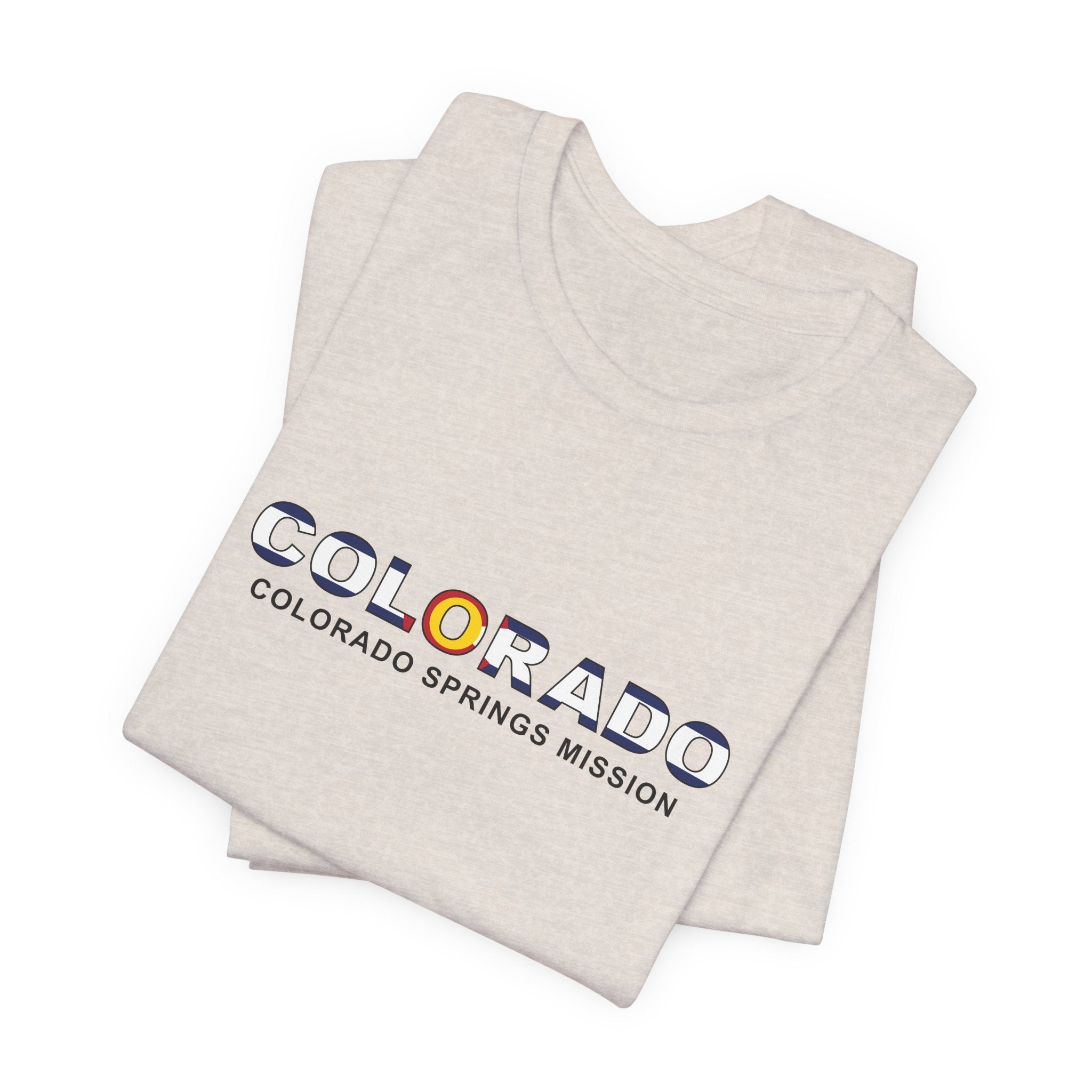Colorado Colorado Springs Mission Flag Title T-shirt - Mission Wishlist - LDS Missionary Gift Store