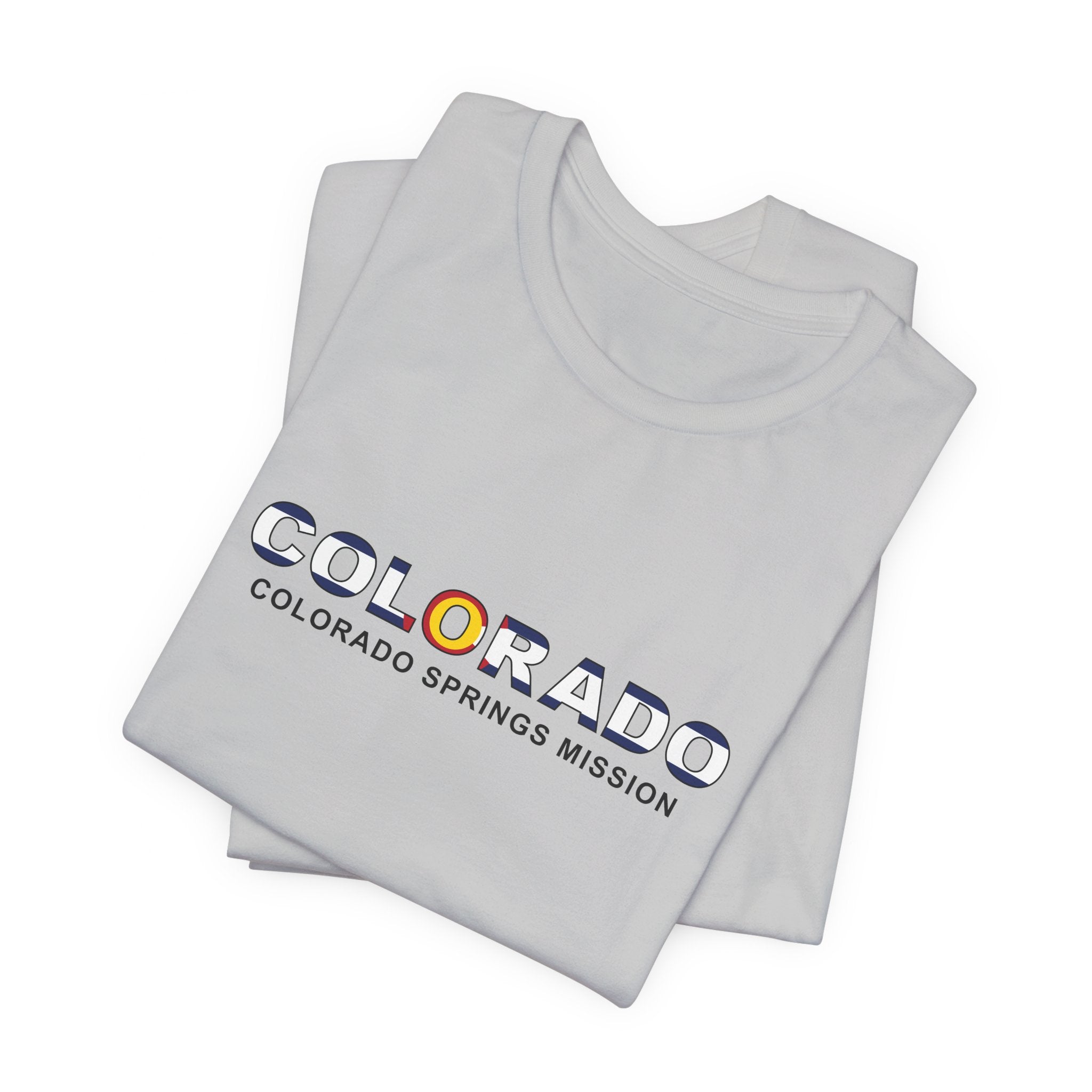 Colorado Colorado Springs Mission Flag Title T-shirt - Mission Wishlist - LDS Missionary Gift Store