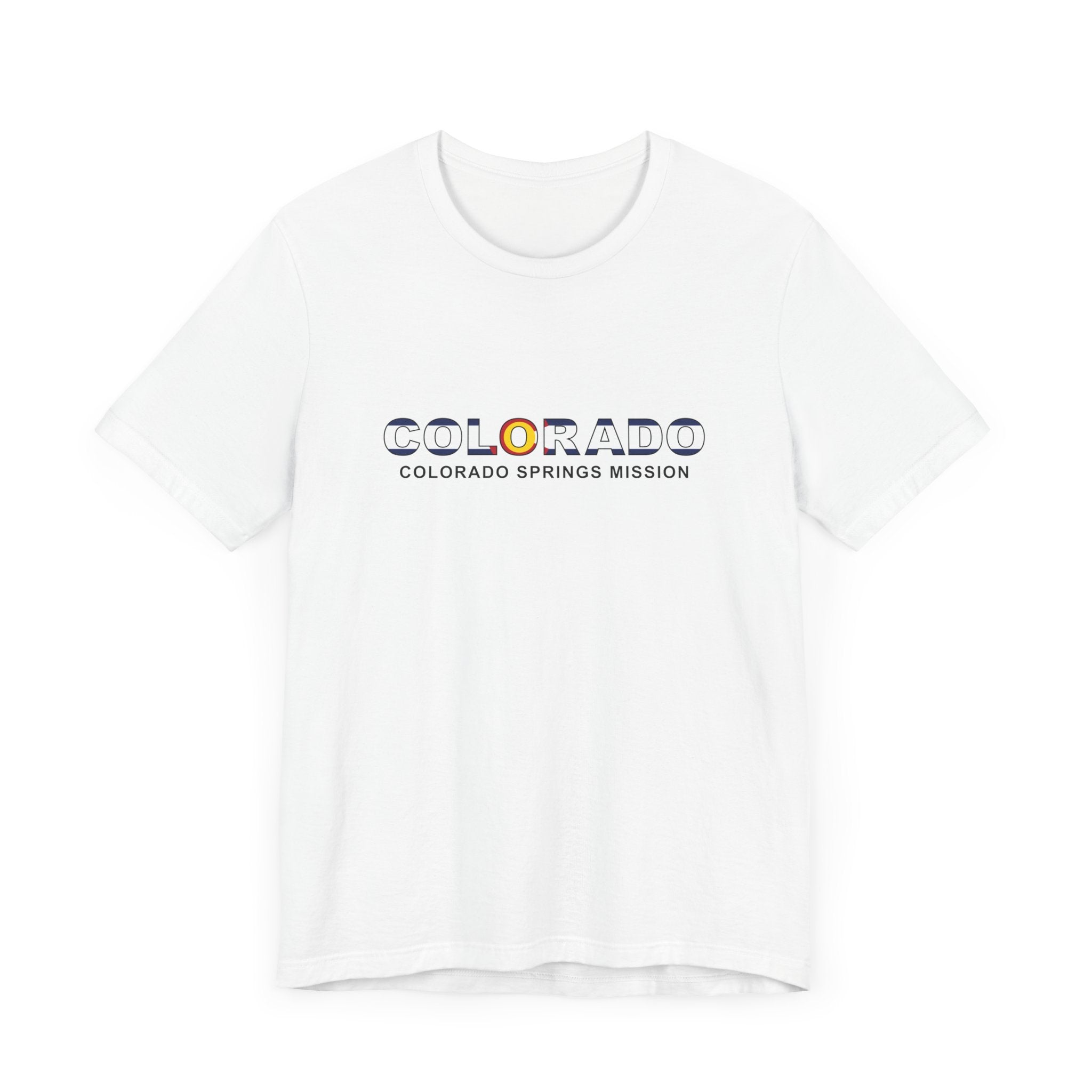 Colorado Colorado Springs Mission Flag Title T-shirt - Mission Wishlist - LDS Missionary Gift Store