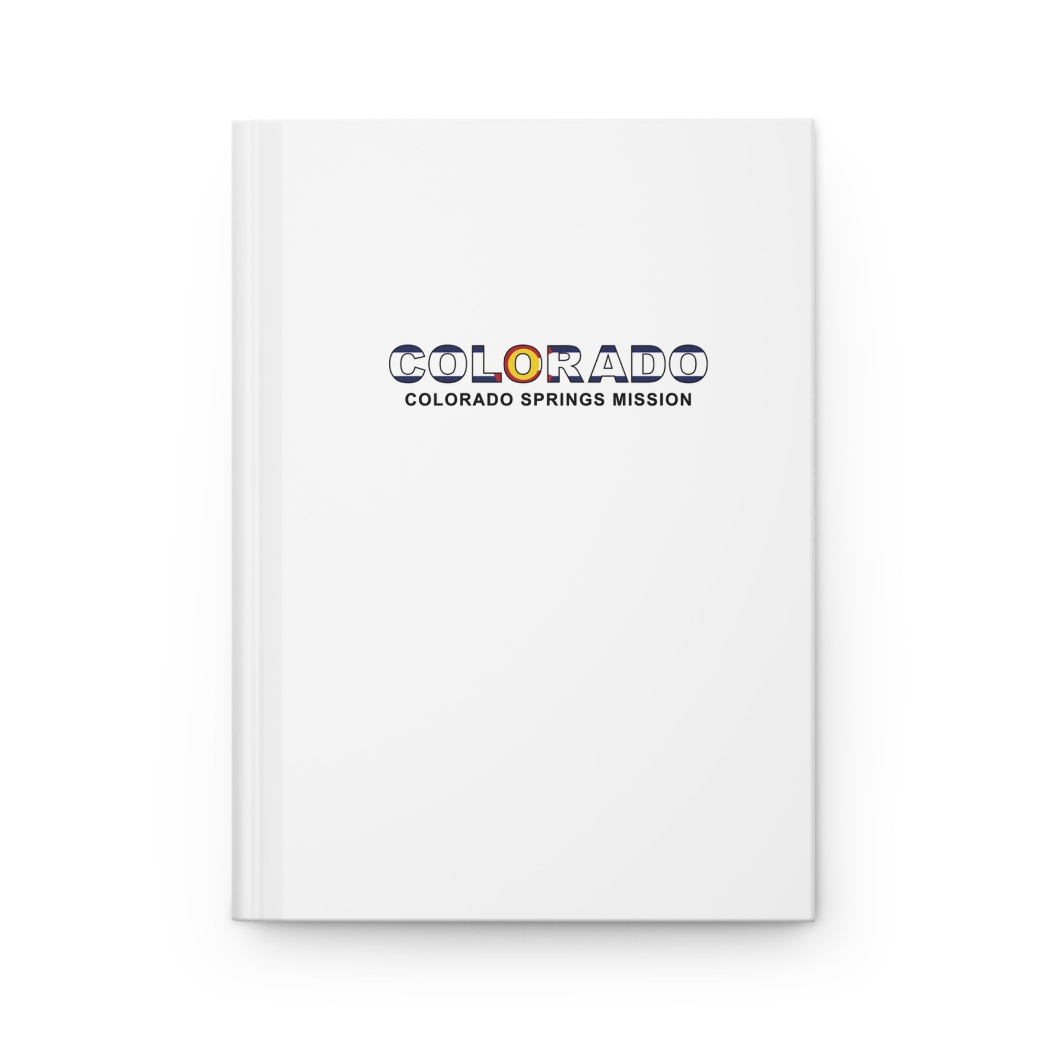 Colorado Colorado Springs Mission Flag Title White Hardcover Journal Matte - Latter-Day Saint LDS Missionary Gift - Book of Mormon