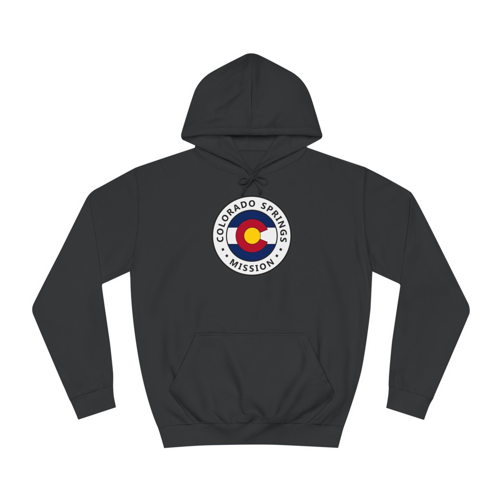 Colorado Colorado Springs Mission State Flag Logo (White Border) College Hoodie