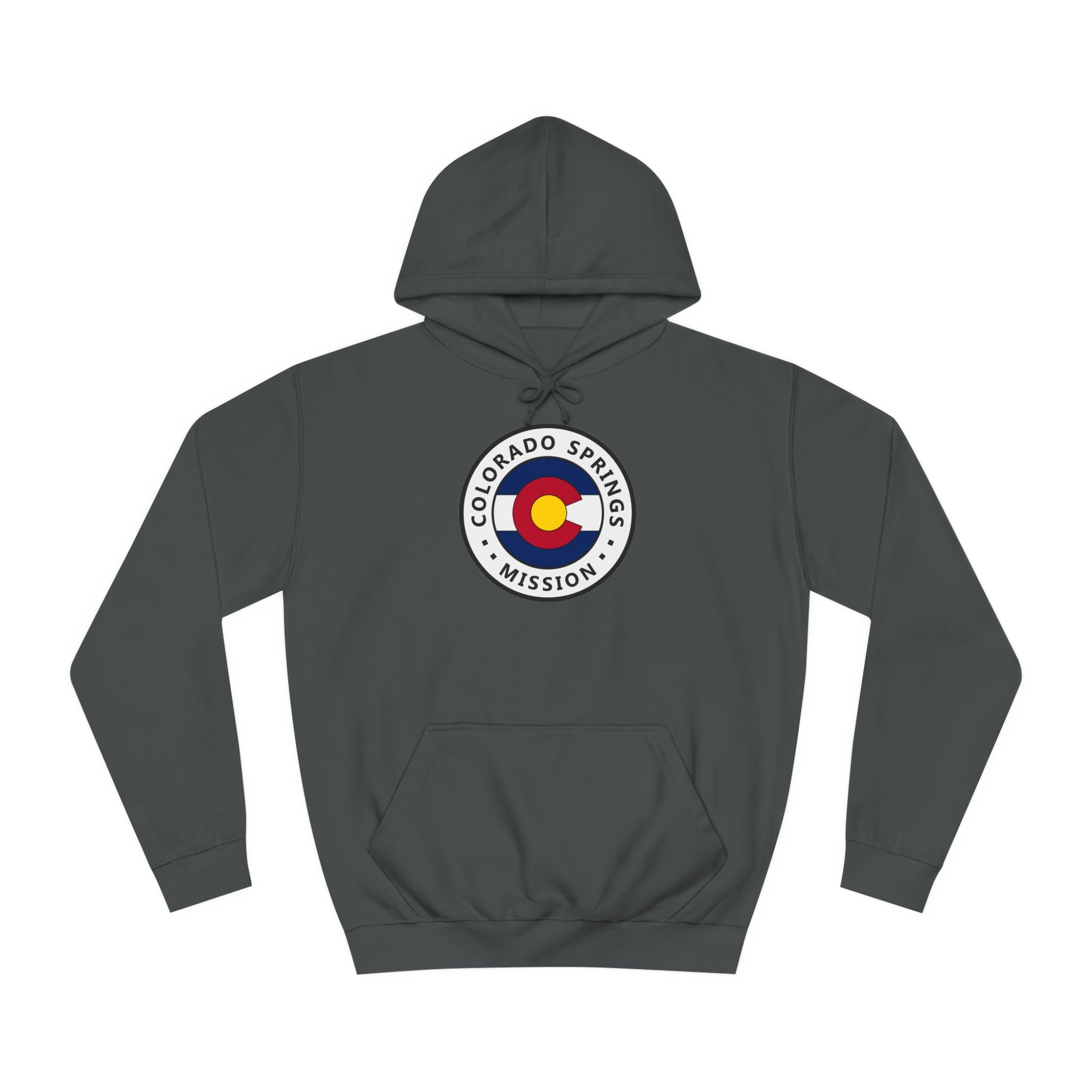 Colorado Colorado Springs Mission State Flag Logo (White Border) College Hoodie