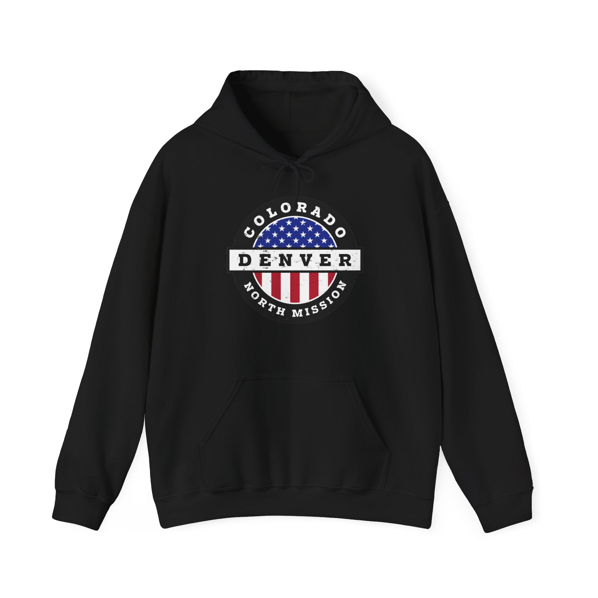 Colorado Denver North Mission Circular USA Flag Hoodie - Mission Wishlist - LDS Missionary Gift Store