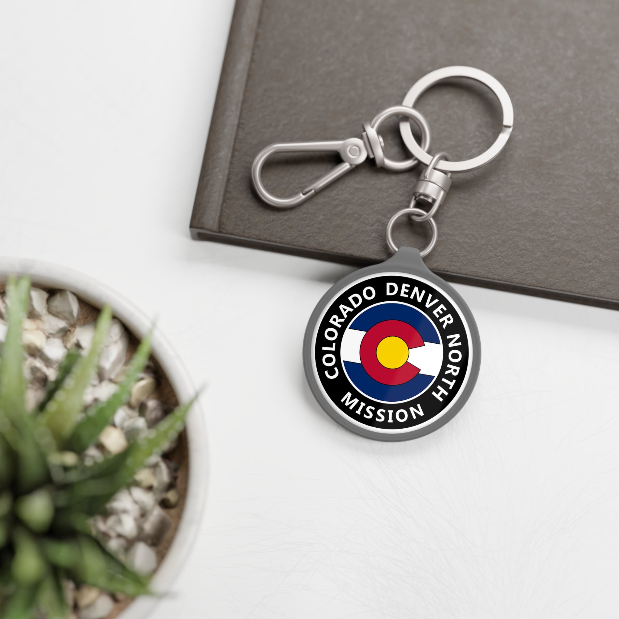 Colorado Denver North Mission State Flag Logo Key Tag - Mission Wishlist - LDS Missionary Gift Store