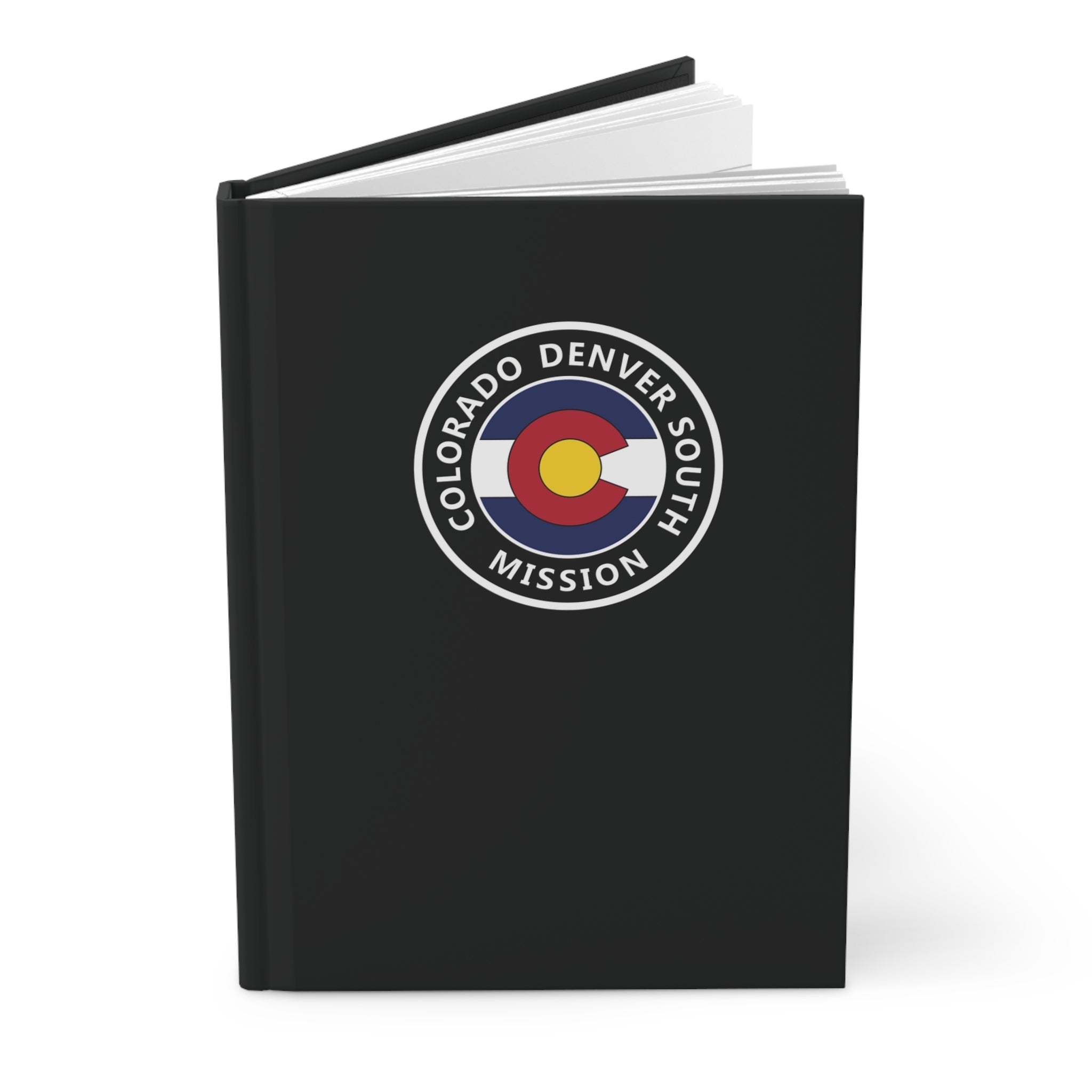 Colorado Denver South Mission Logo Design Black Hardcover Journal Matte - Mission Wishlist - LDS Missionary Gift Store