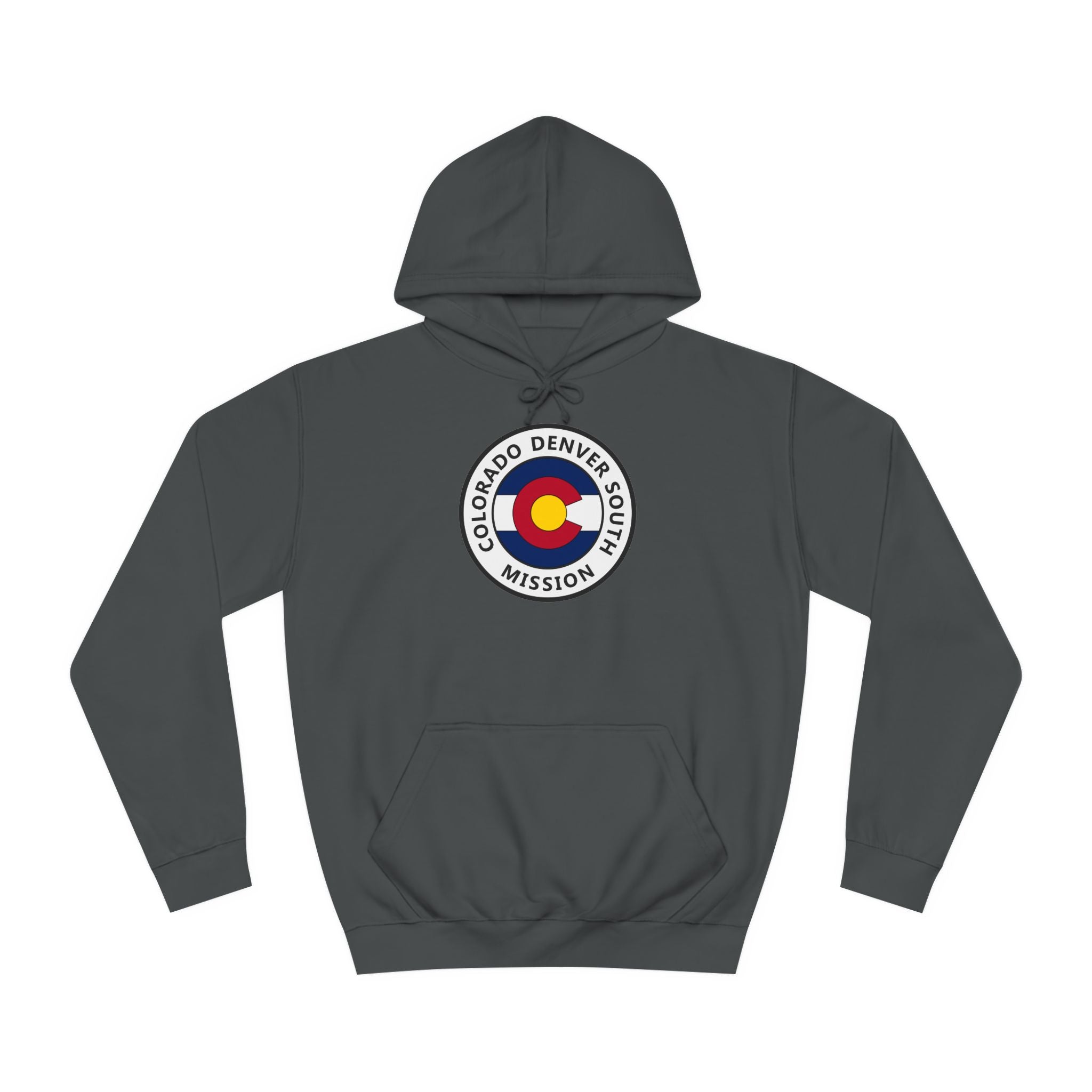 Colorado Denver South Mission State Flag Logo (White Border) College Hoodie - Mission Wishlist - LDS Missionary Gift Store