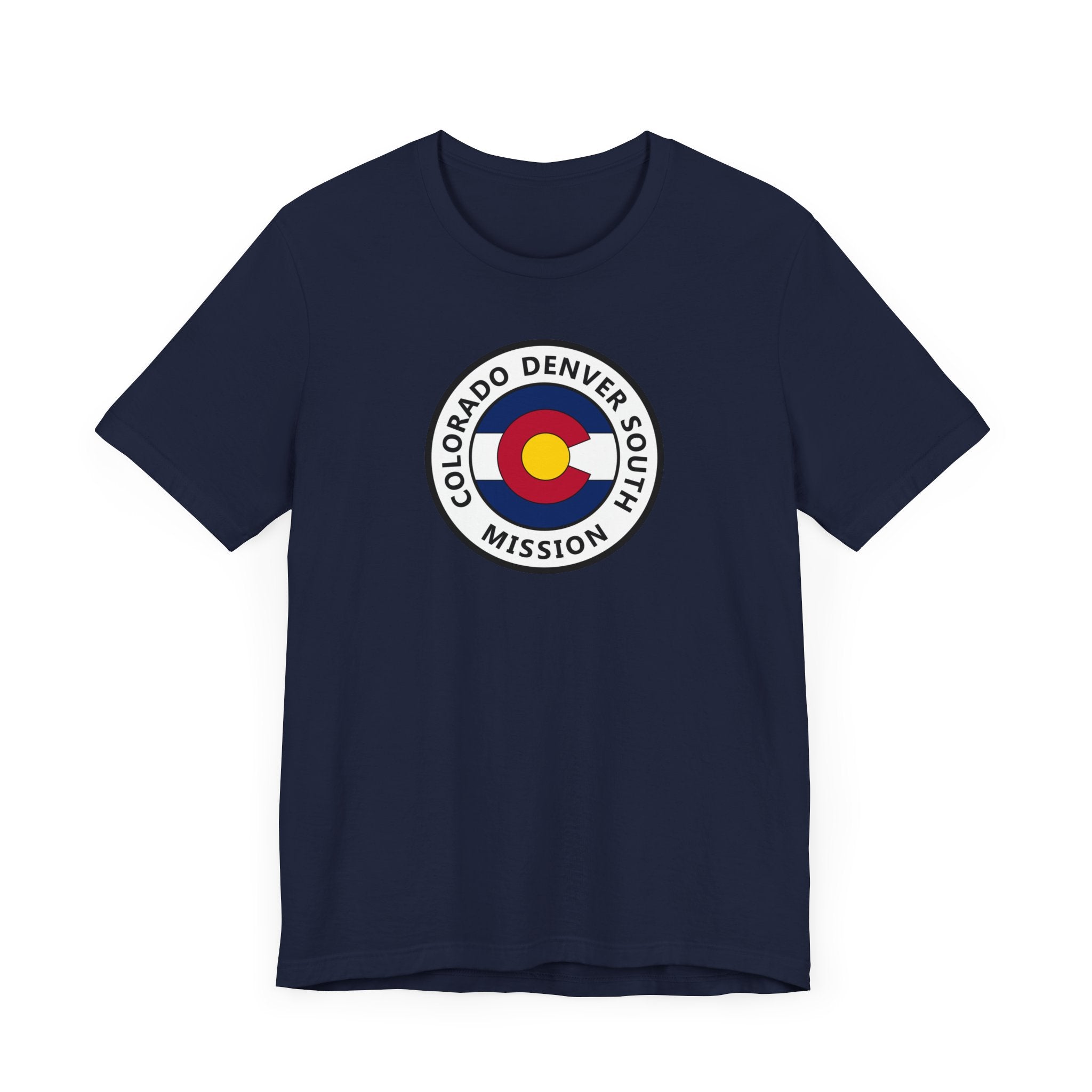 Colorado Denver South Mission State Flag Logo (White Border) T-shirt - Mission Wishlist - LDS Missionary Gift Store