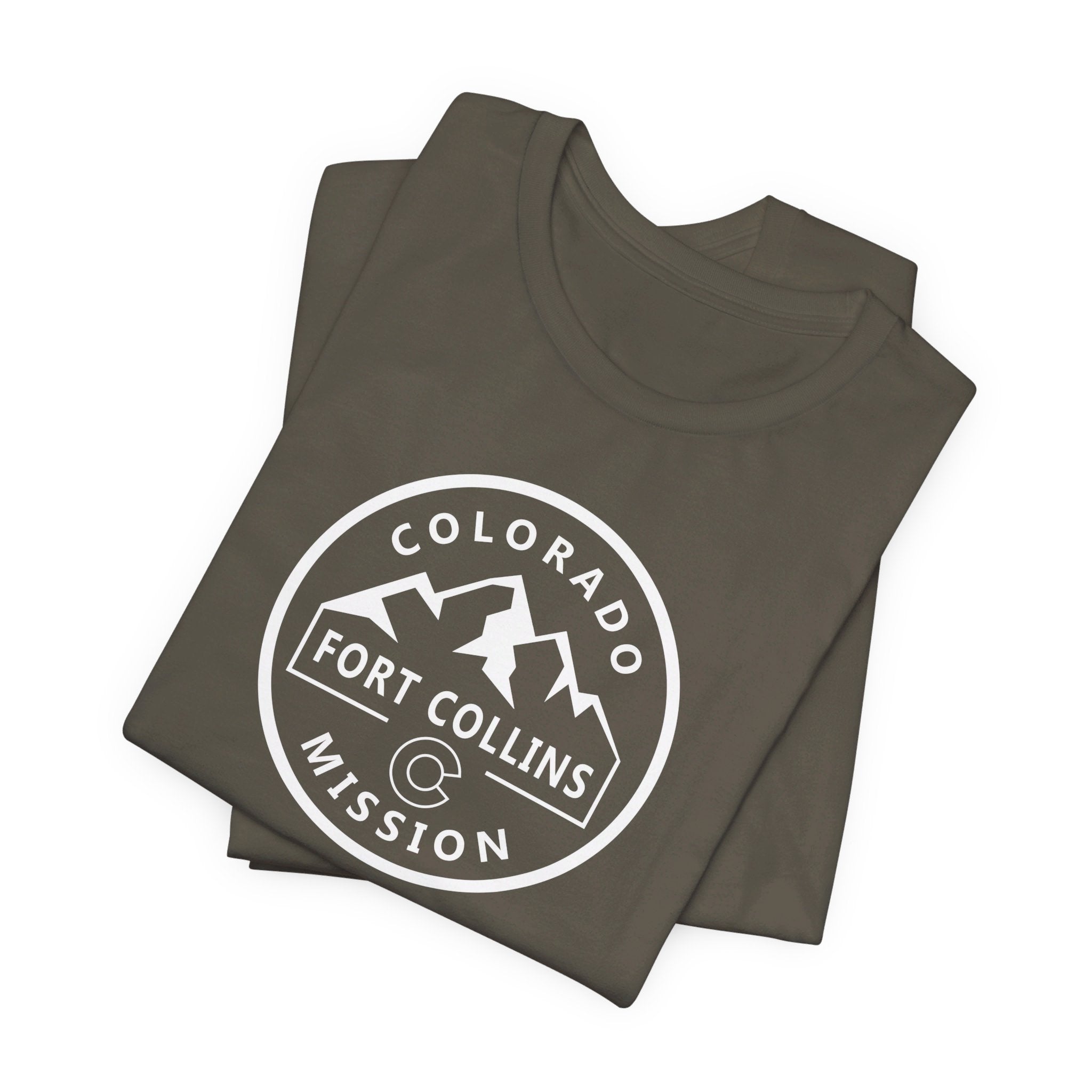 Colorado Fort Collins Mission Circular Monochrome Logo T-Shirt - Mission Wishlist - LDS Missionary Gift Store