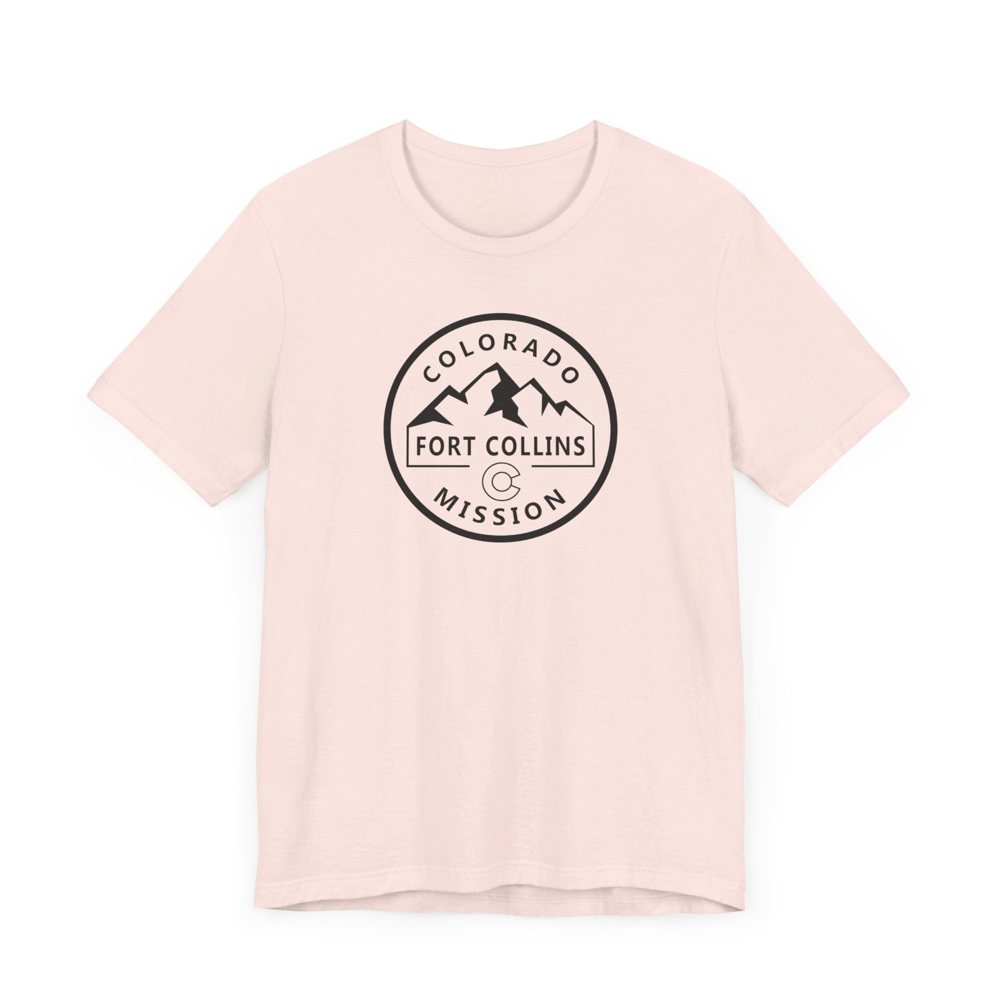 Colorado Fort Collins Mission Circular Monochrome Logo T-Shirt - Mission Wishlist - LDS Missionary Gift Store