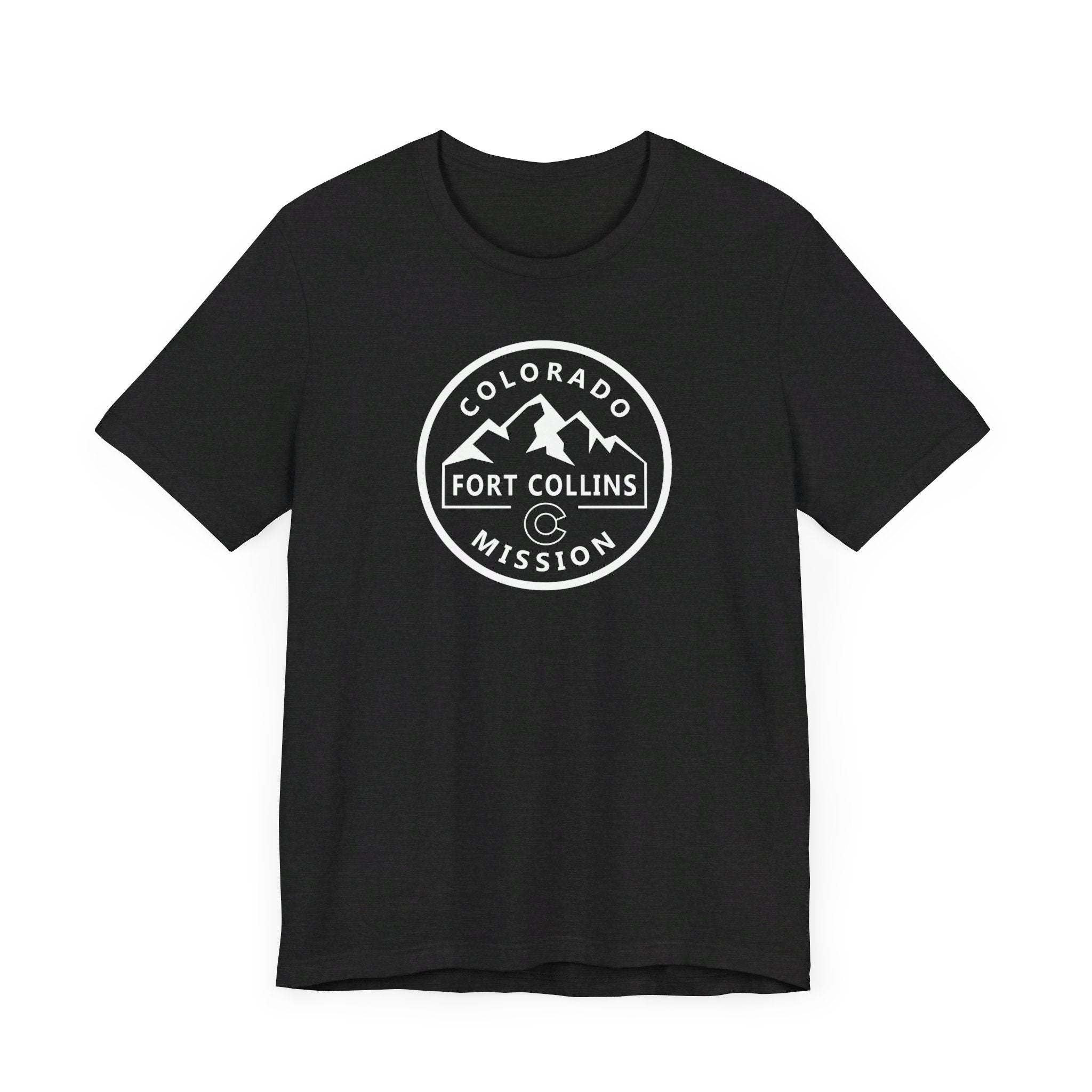 Colorado Fort Collins Mission Circular Monochrome Logo T-Shirt - Mission Wishlist - LDS Missionary Gift Store