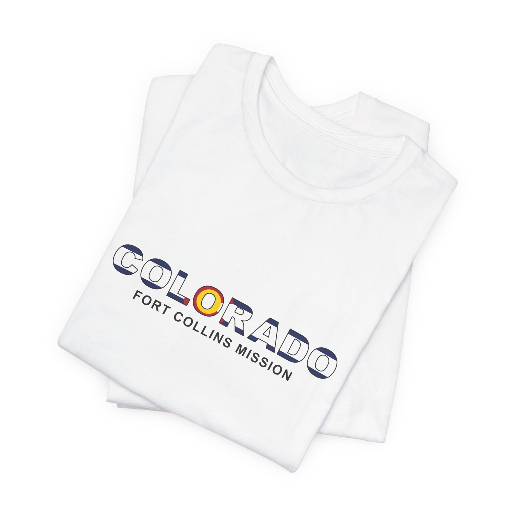 Colorado Fort Collins Mission Flag Title T-shirt - Mission Wishlist - LDS Missionary Gift Store