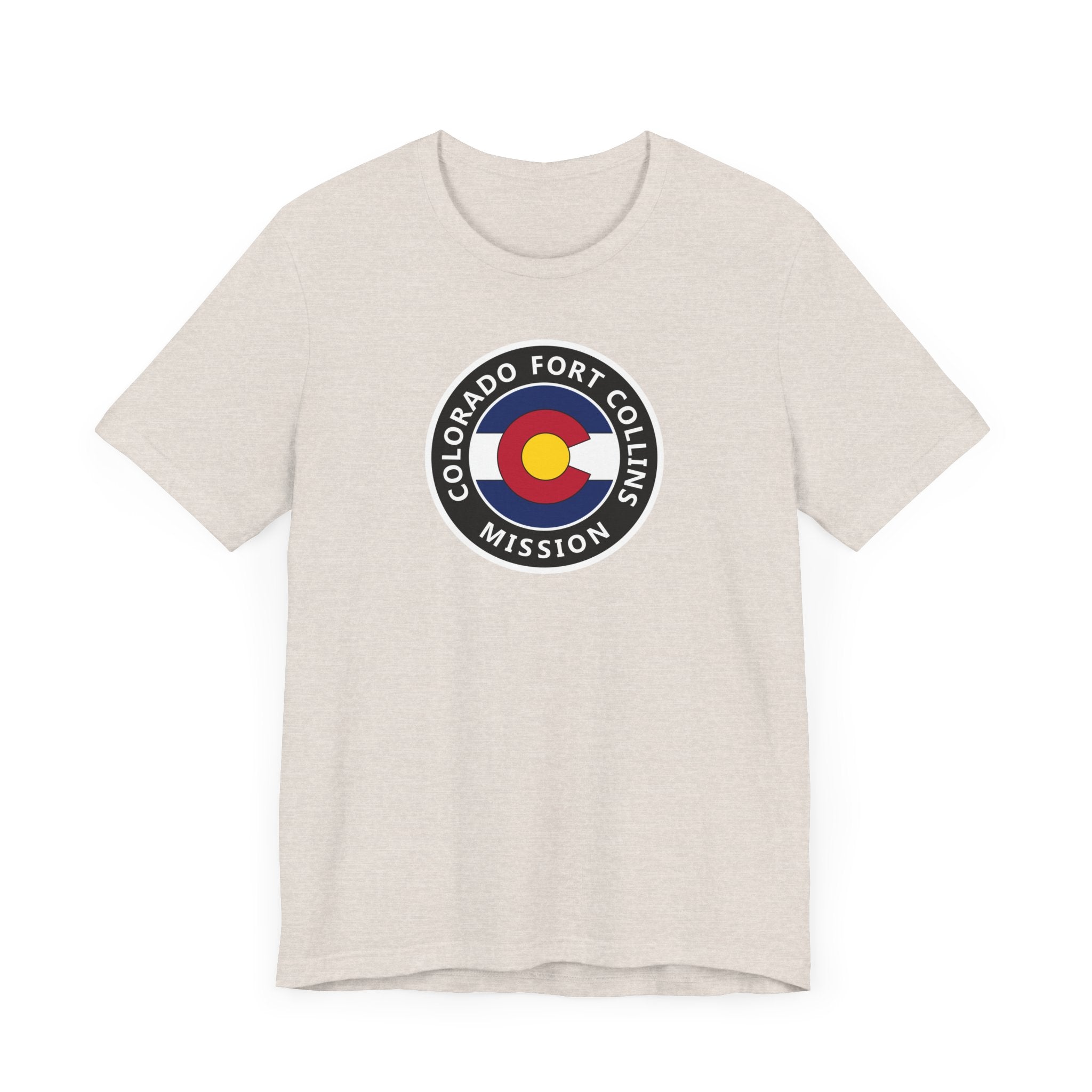 Colorado Fort Collins Mission State Flag Logo (Black Border) T-shirt - Latter-Day Saint LDS Missionary Gift - Book of Mormon