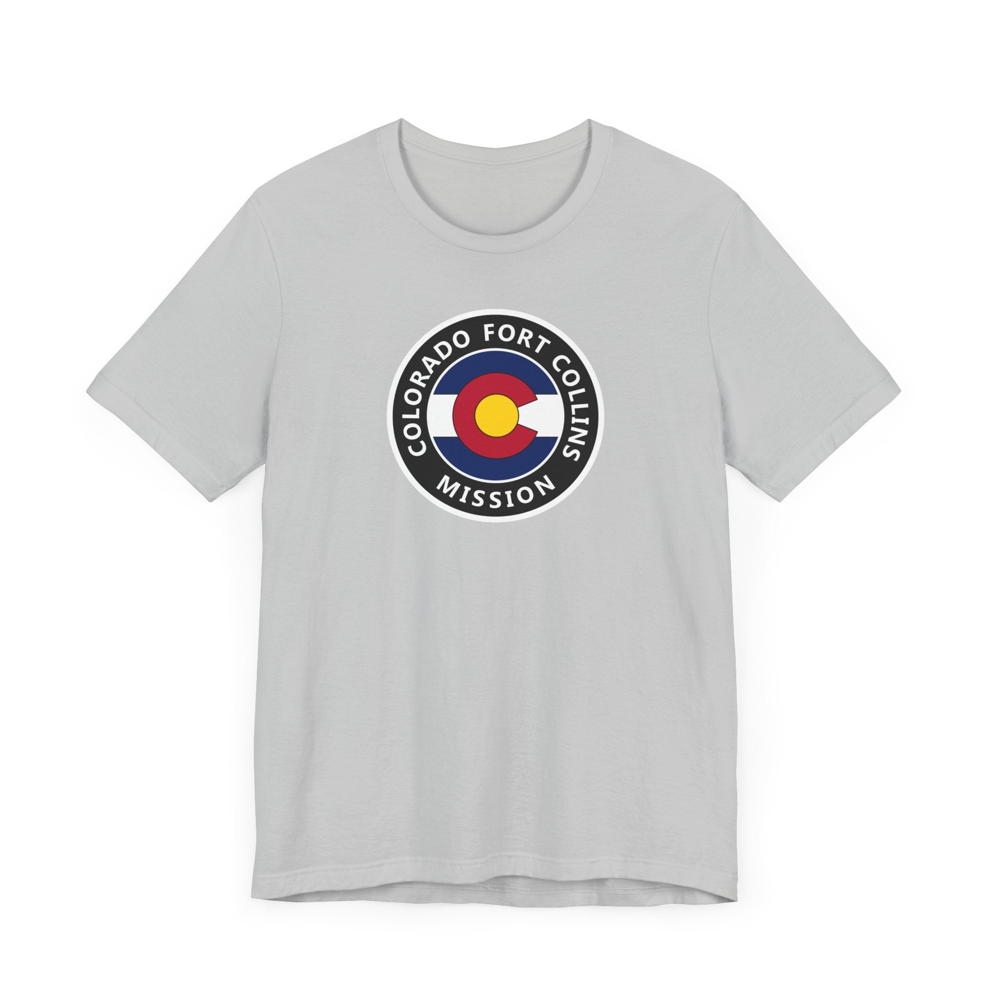 Colorado Fort Collins Mission State Flag Logo (Black Border) T-shirt - Latter-Day Saint LDS Missionary Gift - Book of Mormon