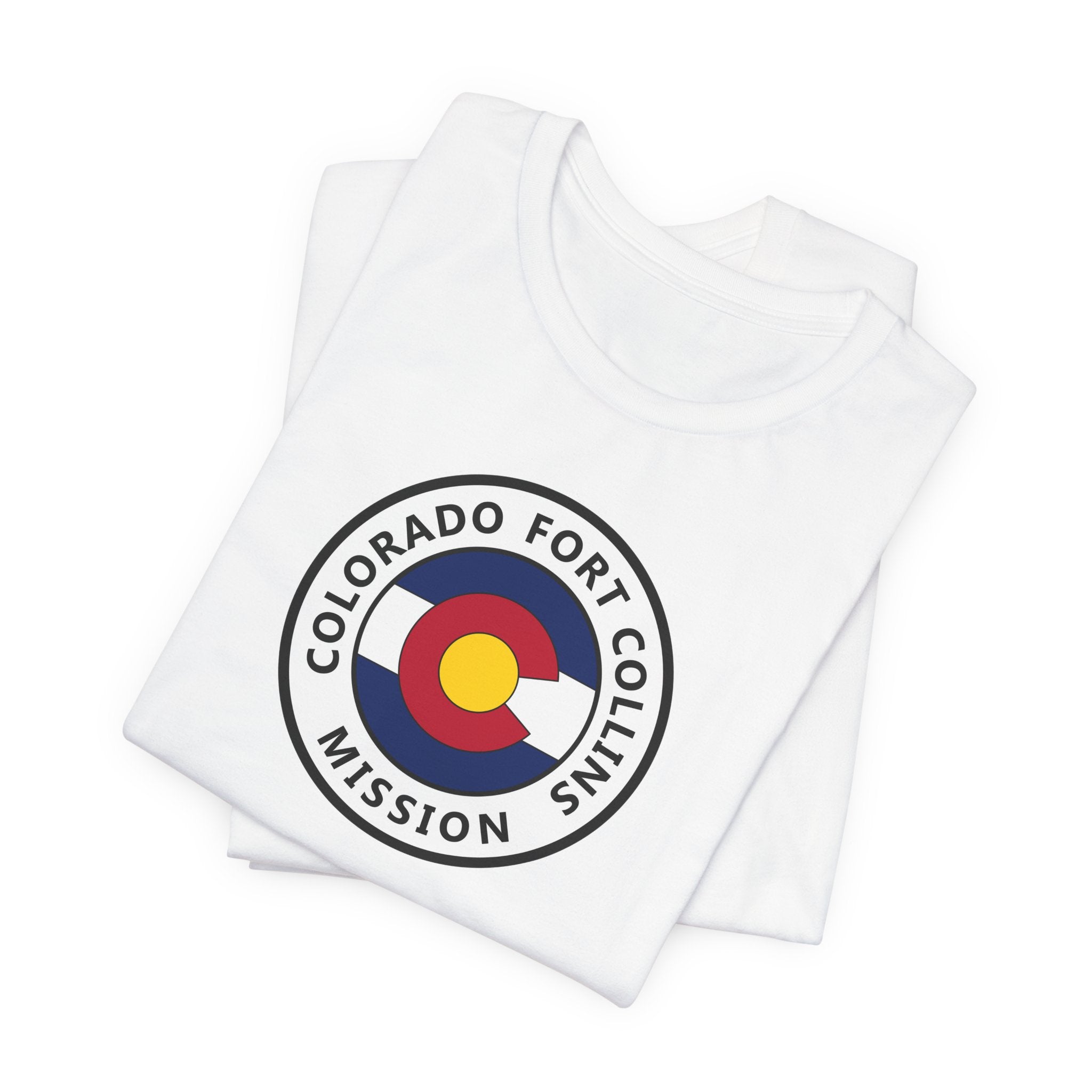 Colorado Fort Collins Mission State Flag Logo (White Border) T-shirt - Latter-Day Saint LDS Missionary Gift - Book of Mormon