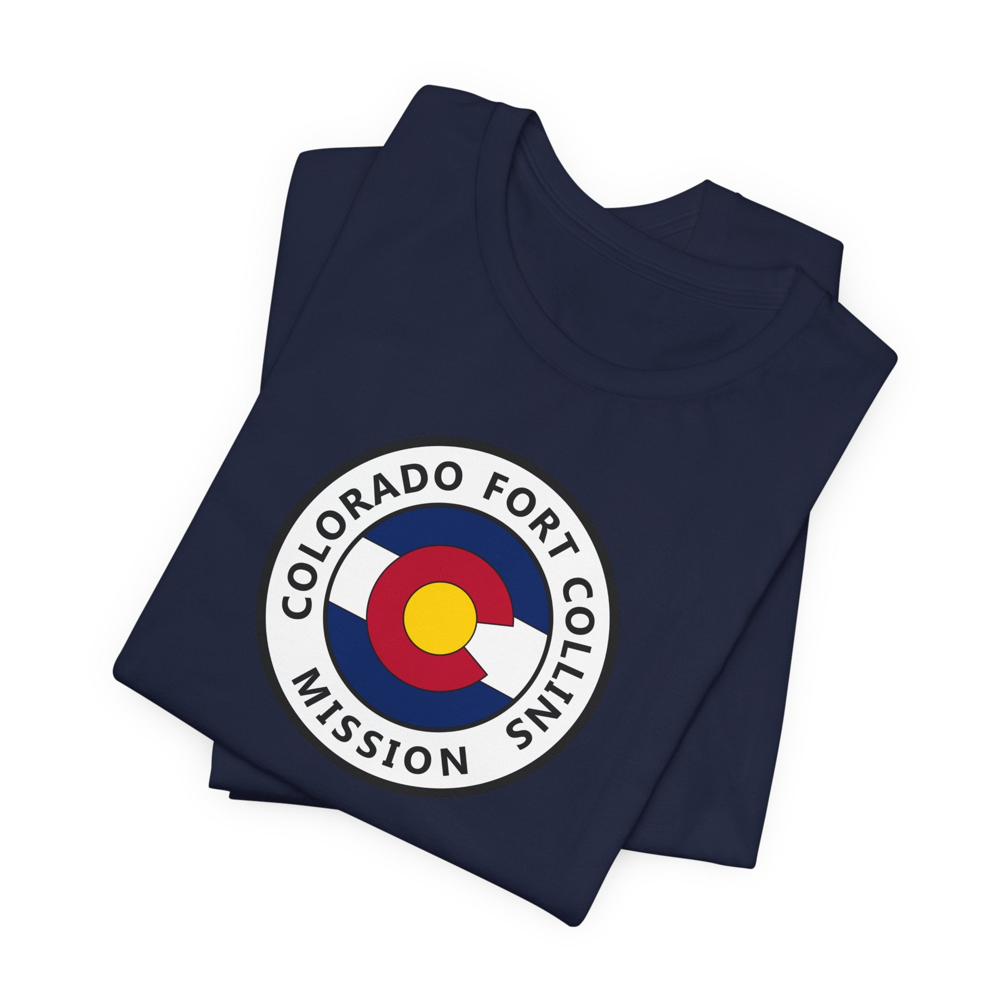 Colorado Fort Collins Mission State Flag Logo (White Border) T-shirt - Latter-Day Saint LDS Missionary Gift - Book of Mormon