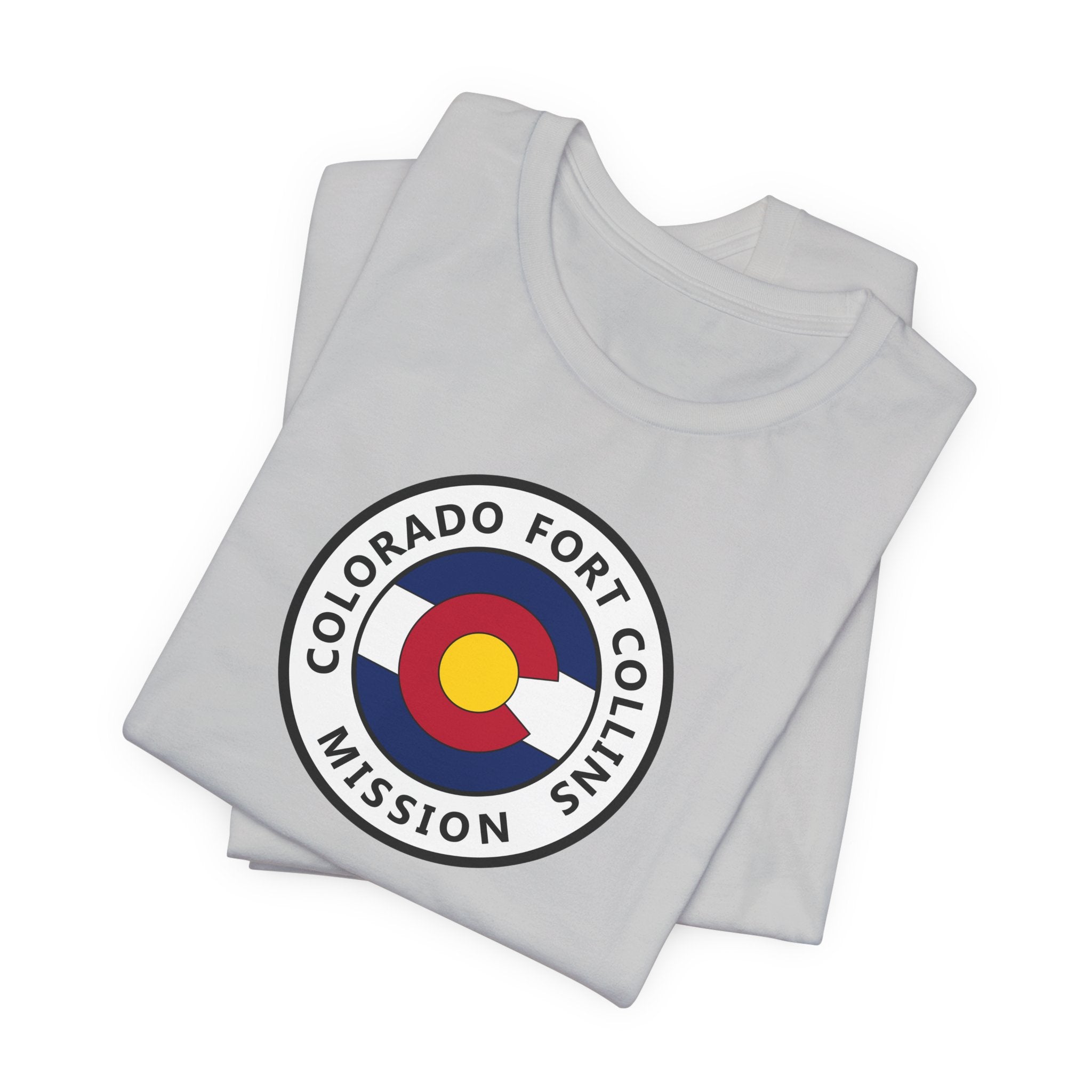 Colorado Fort Collins Mission State Flag Logo (White Border) T-shirt - Latter-Day Saint LDS Missionary Gift - Book of Mormon