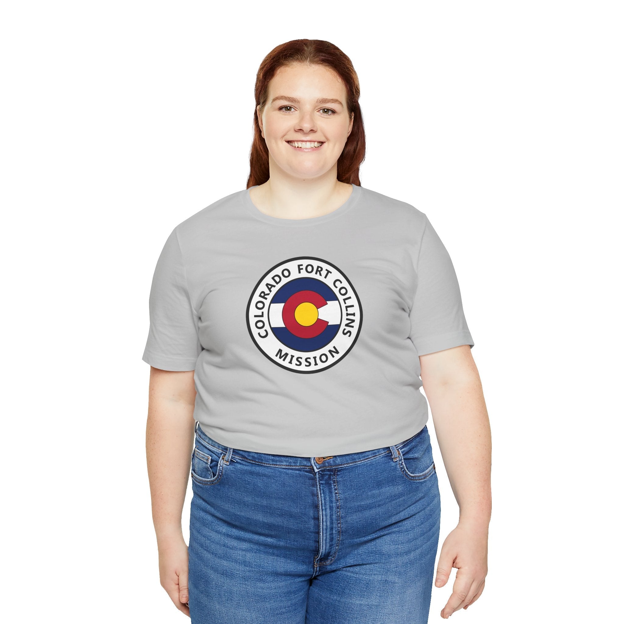 Colorado Fort Collins Mission State Flag Logo (White Border) T-shirt - Latter-Day Saint LDS Missionary Gift - Book of Mormon