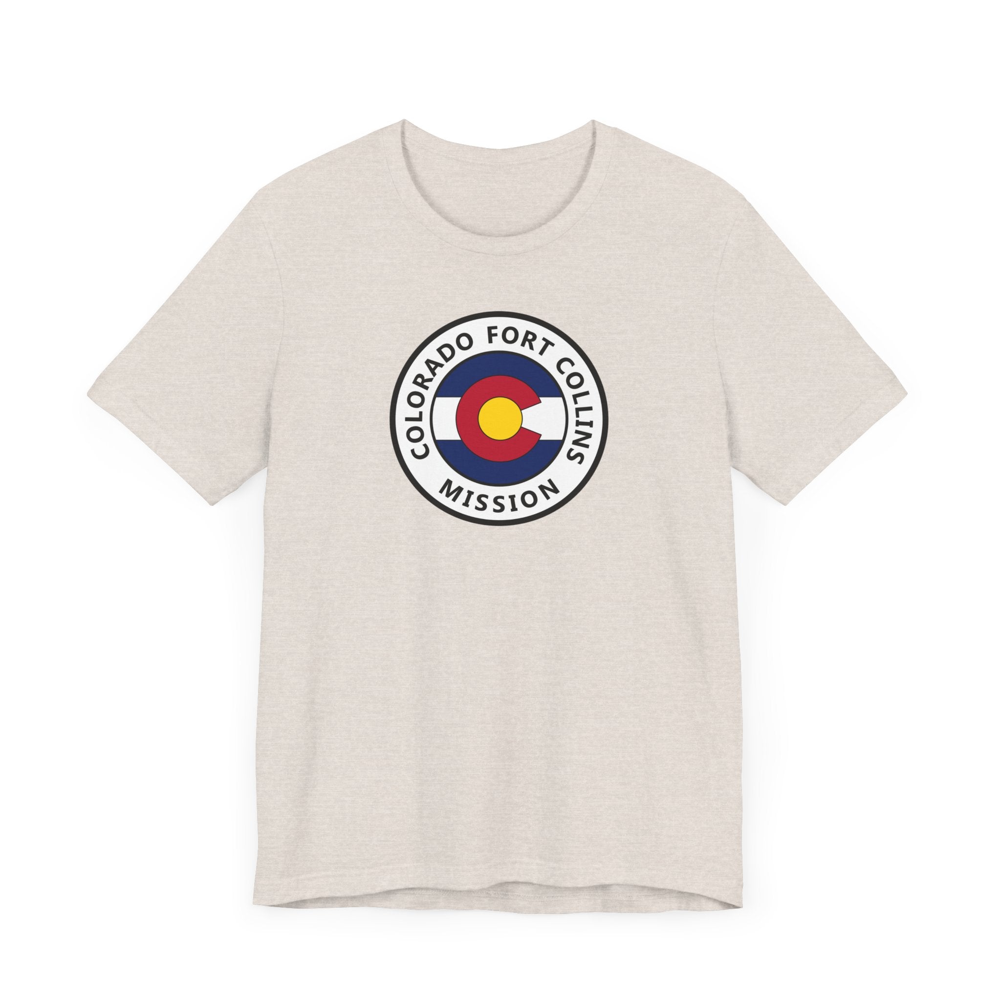 Colorado Fort Collins Mission State Flag Logo (White Border) T-shirt - Latter-Day Saint LDS Missionary Gift - Book of Mormon