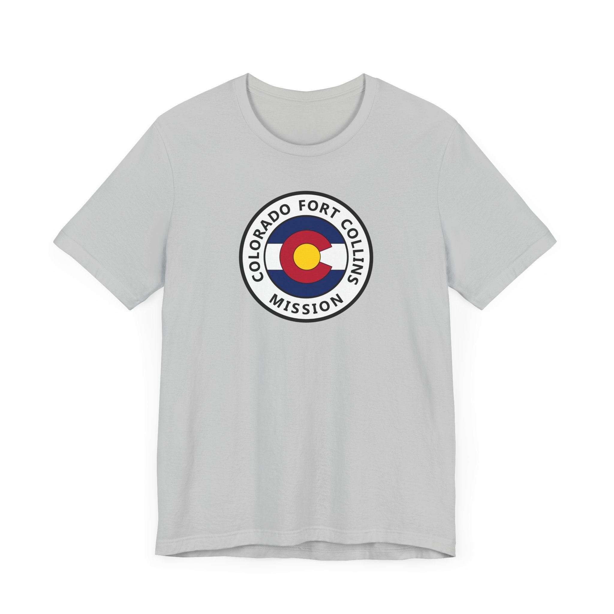 Colorado Fort Collins Mission State Flag Logo (White Border) T-shirt - Latter-Day Saint LDS Missionary Gift - Book of Mormon