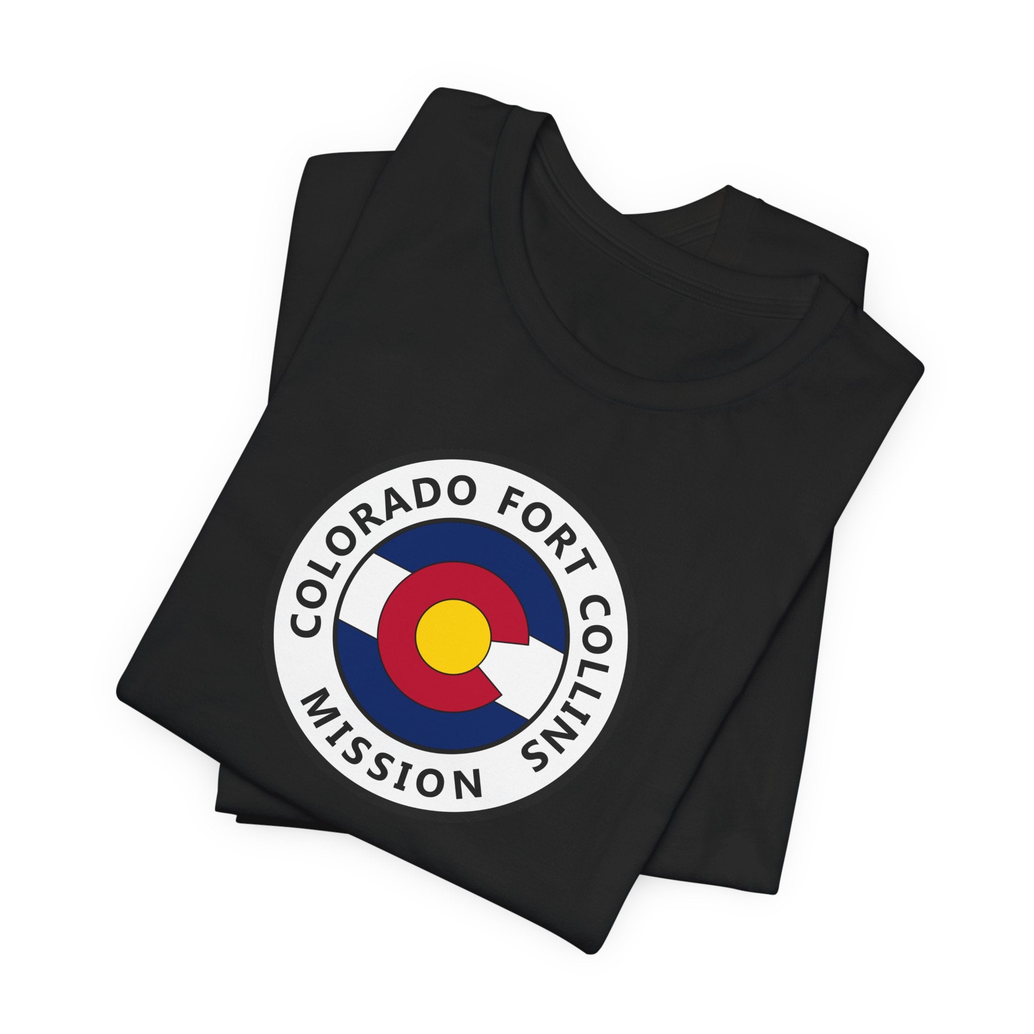 Colorado Fort Collins Mission State Flag Logo (White Border) T-shirt - Latter-Day Saint LDS Missionary Gift - Book of Mormon