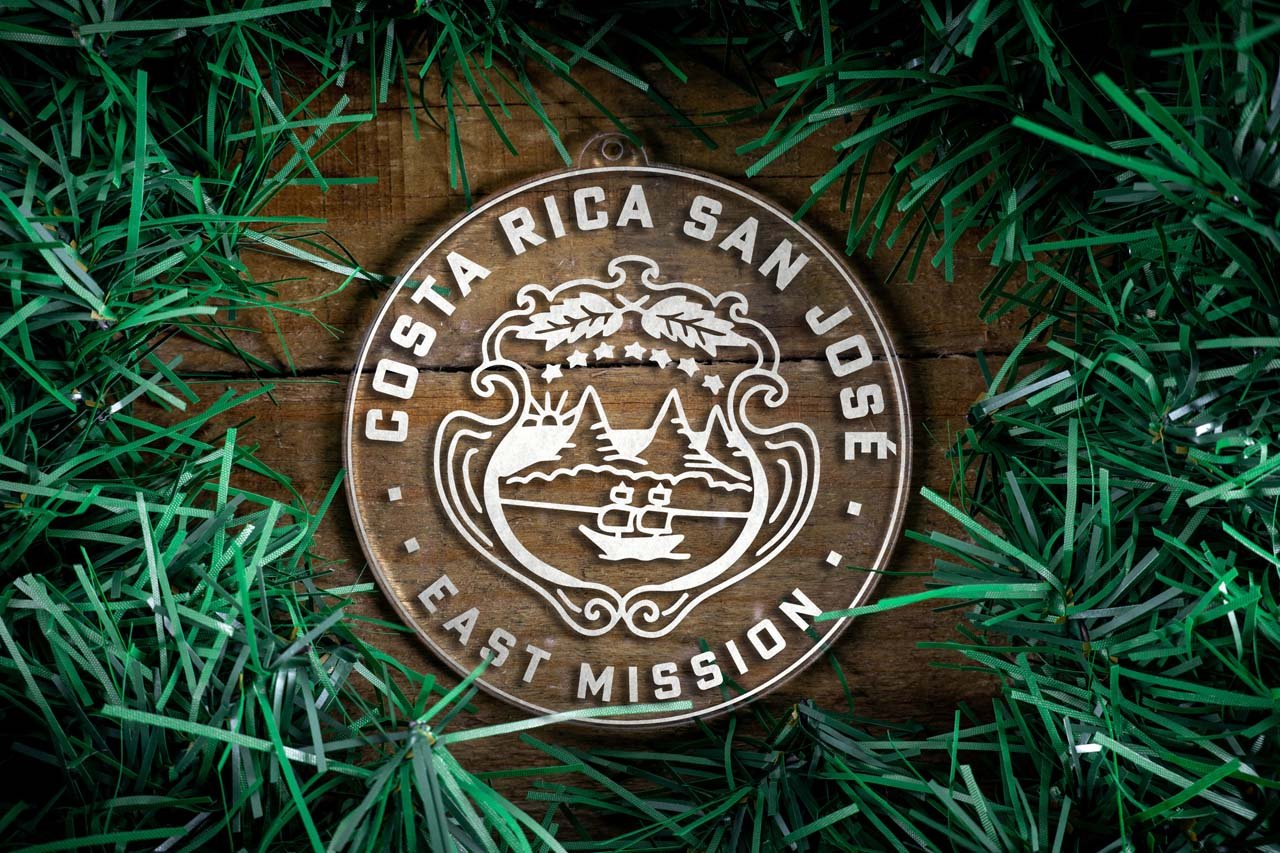 Costa Rica San José East Mission Christmas Ornament - Latter-Day Saint LDS Missionary Gift - Book of Mormon