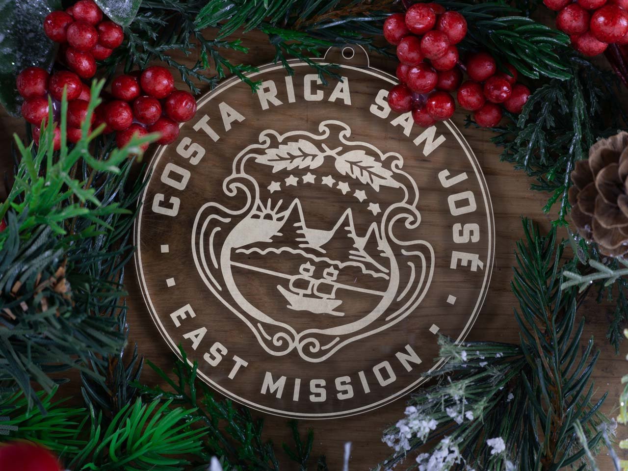 Costa Rica San José East Mission Christmas Ornament - Latter-Day Saint LDS Missionary Gift - Book of Mormon
