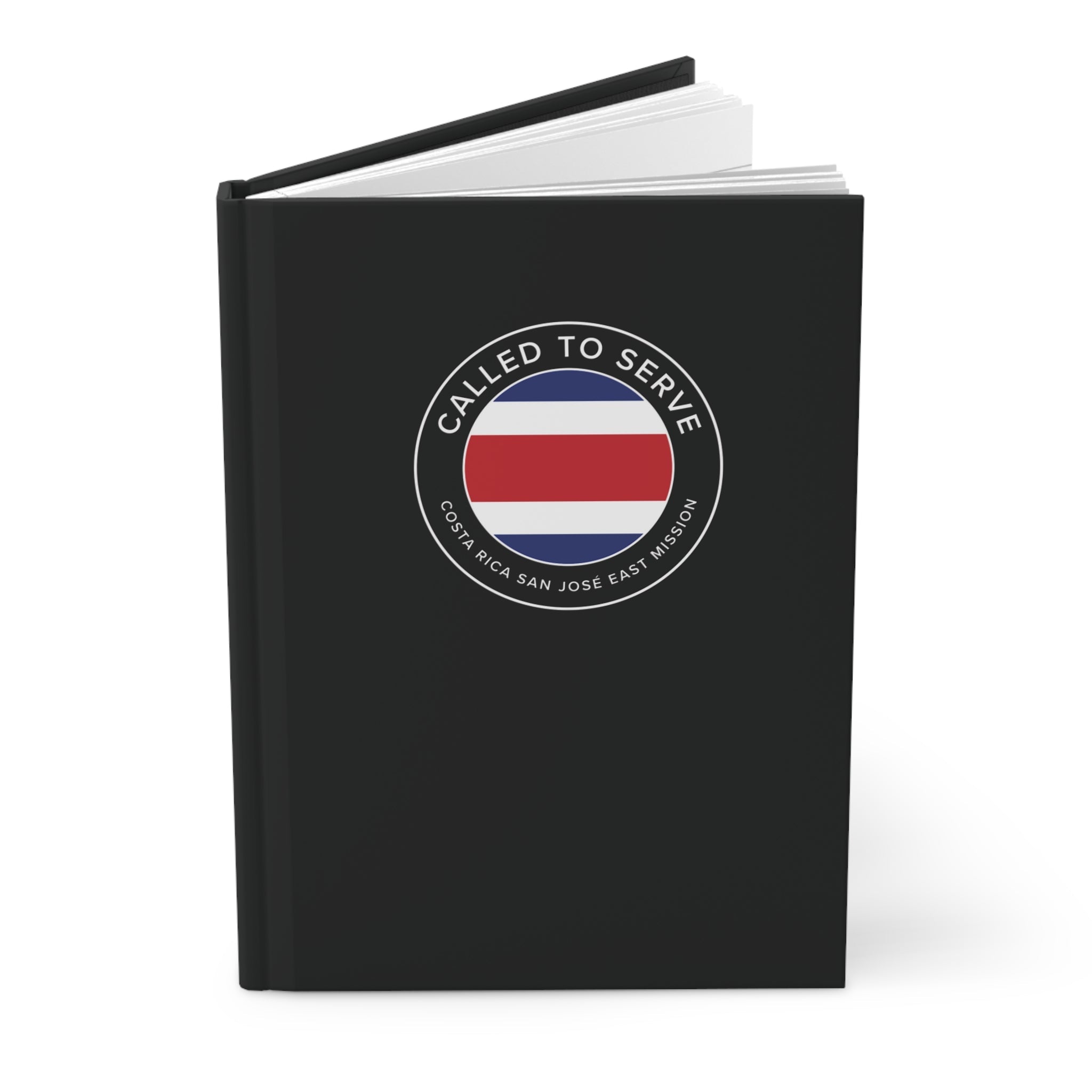 Costa Rica San Jose East Mission Circle Flag Called to Serve Black Hardcover Journal Matte - Mission Wishlist - LDS Missionary Gift Store