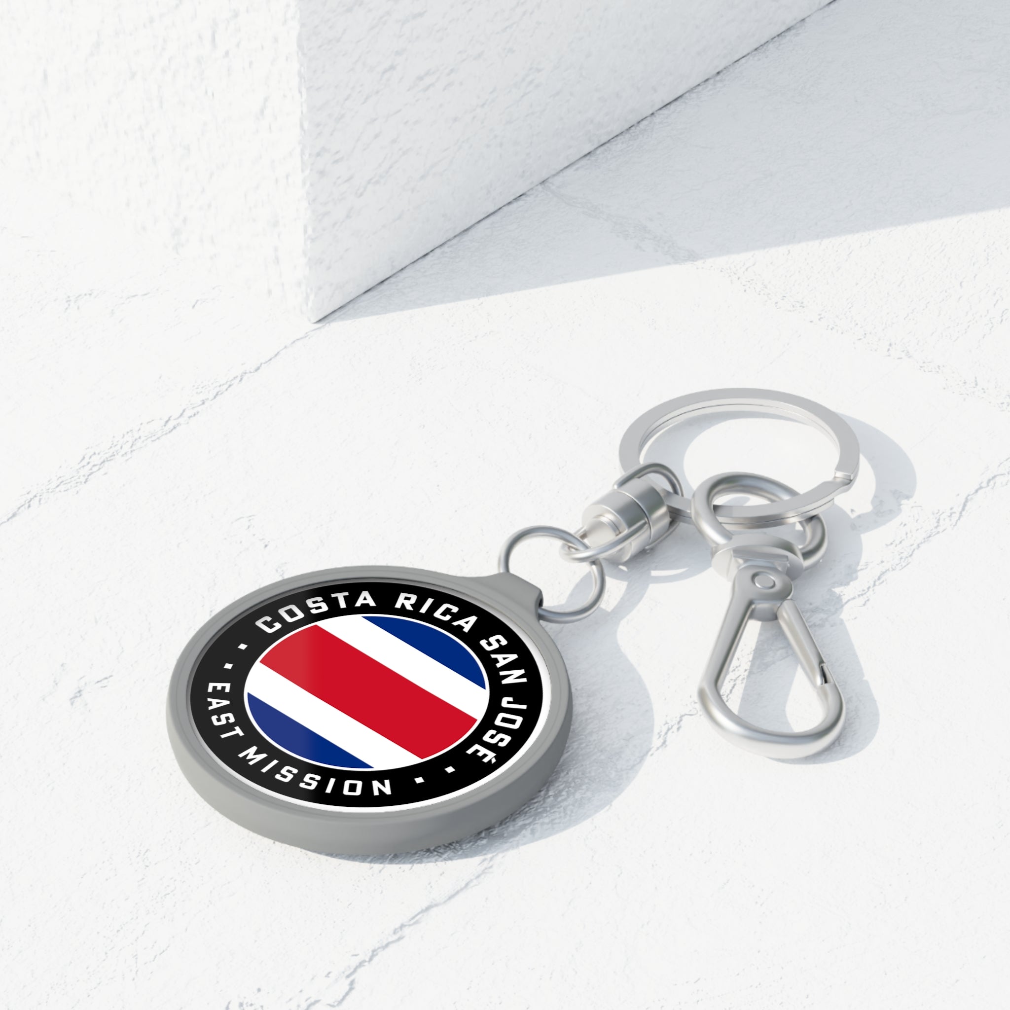 Costa Rica San Jose East Mission Circle Flag Key Tag - Latter-Day Saint LDS Missionary Gift - Book of Mormon