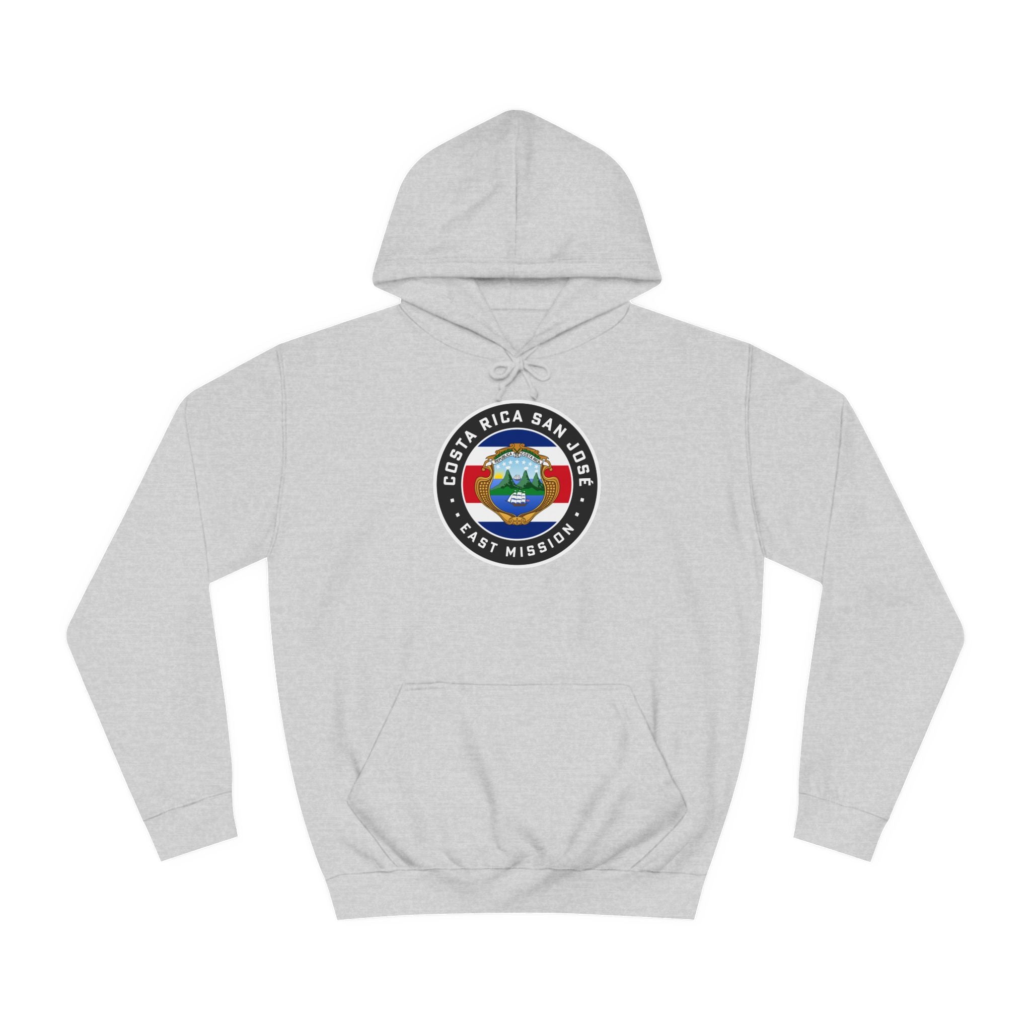 Costa Rica San Jose East Mission Flag Logo (Black Border) College Hoodie - Mission Wishlist - LDS Missionary Gift Store