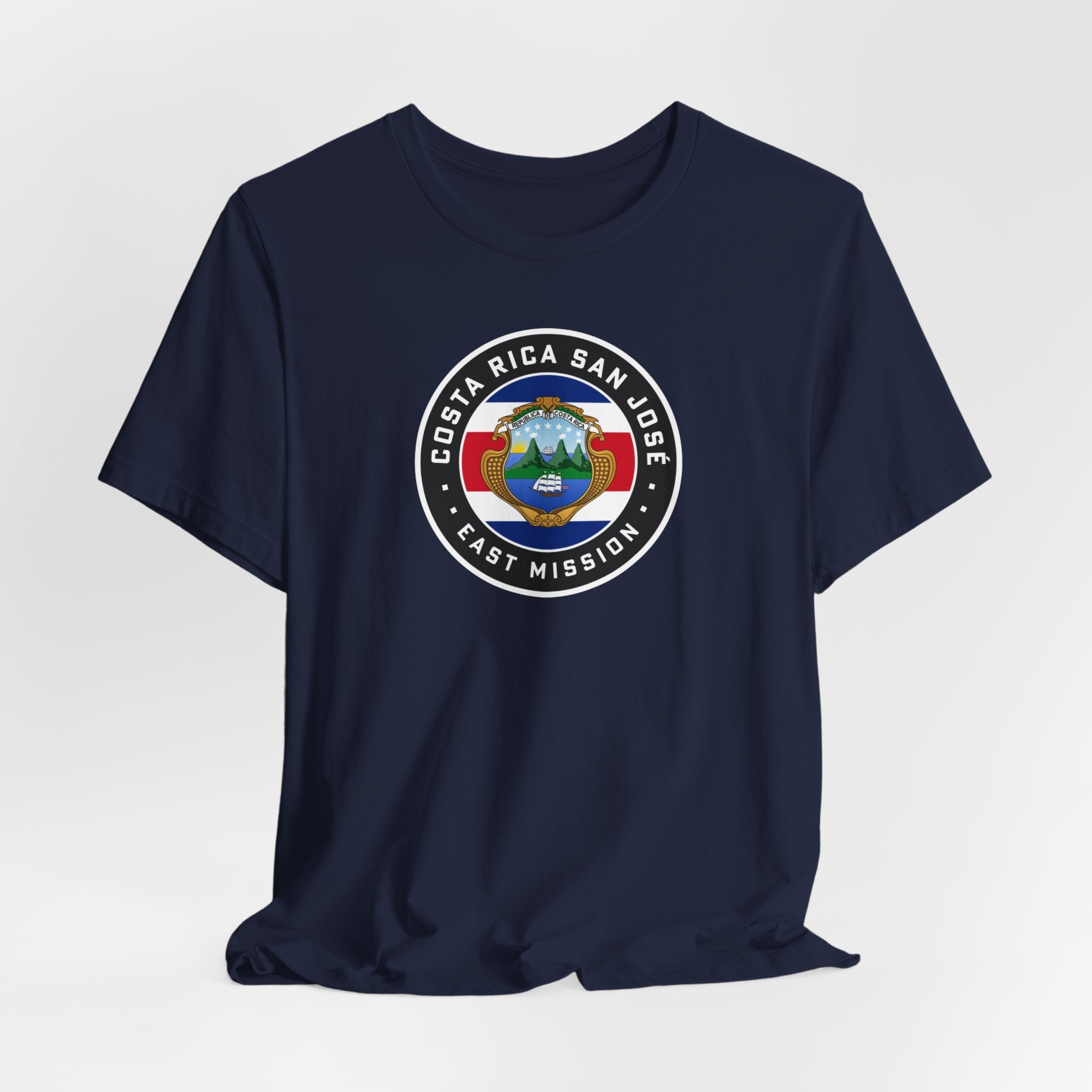 Costa Rica San Jose East Mission Flag Logo (Black Border) T-shirt - Mission Wishlist - LDS Missionary Gift Store