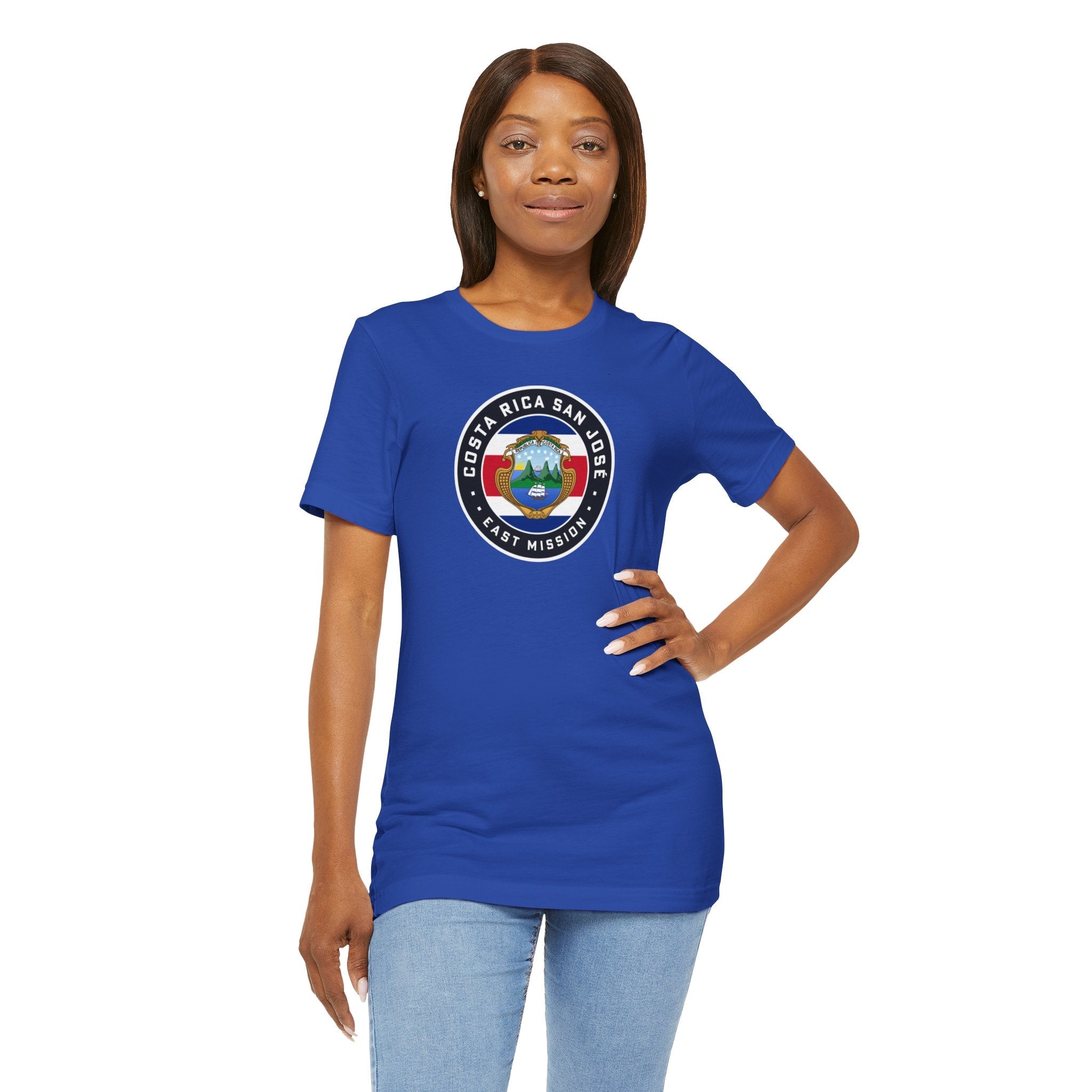 Costa Rica San Jose East Mission Flag Logo (Black Border) T-shirt - Mission Wishlist - LDS Missionary Gift Store