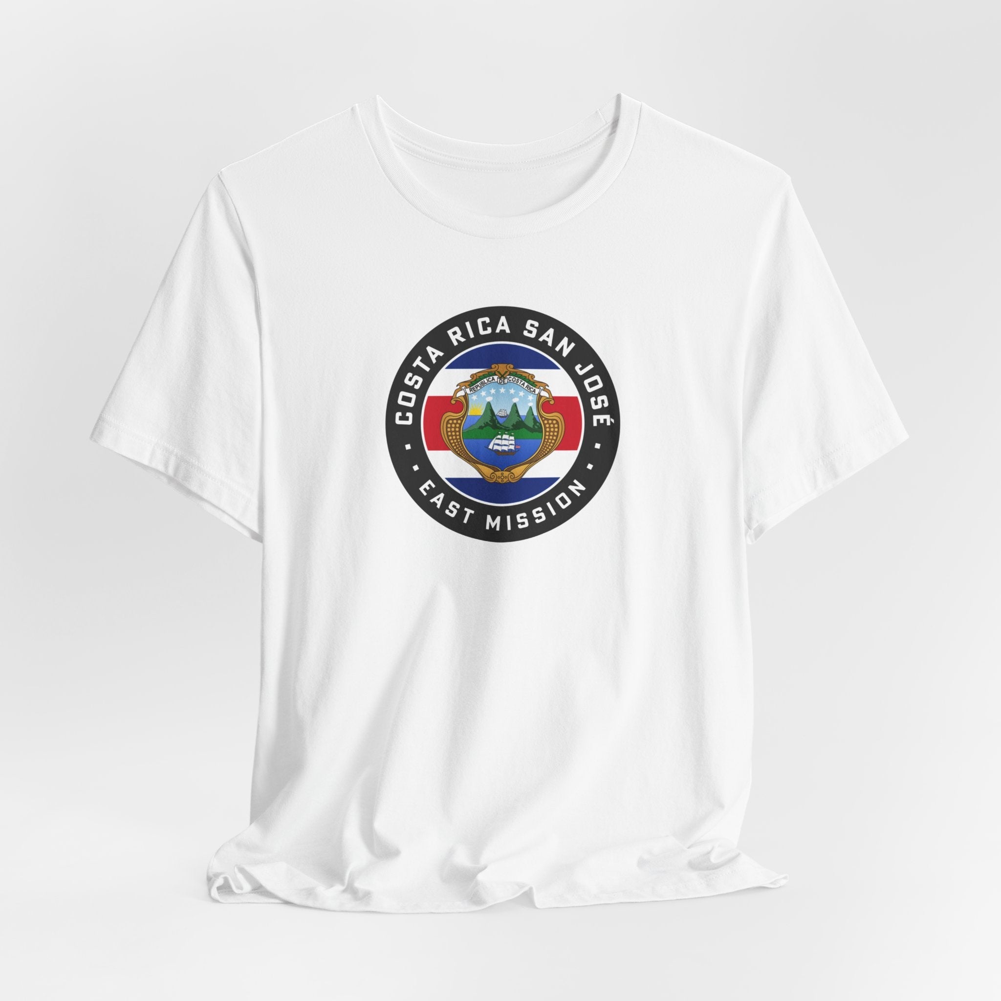 Costa Rica San Jose East Mission Flag Logo (Black Border) T-shirt - Mission Wishlist - LDS Missionary Gift Store