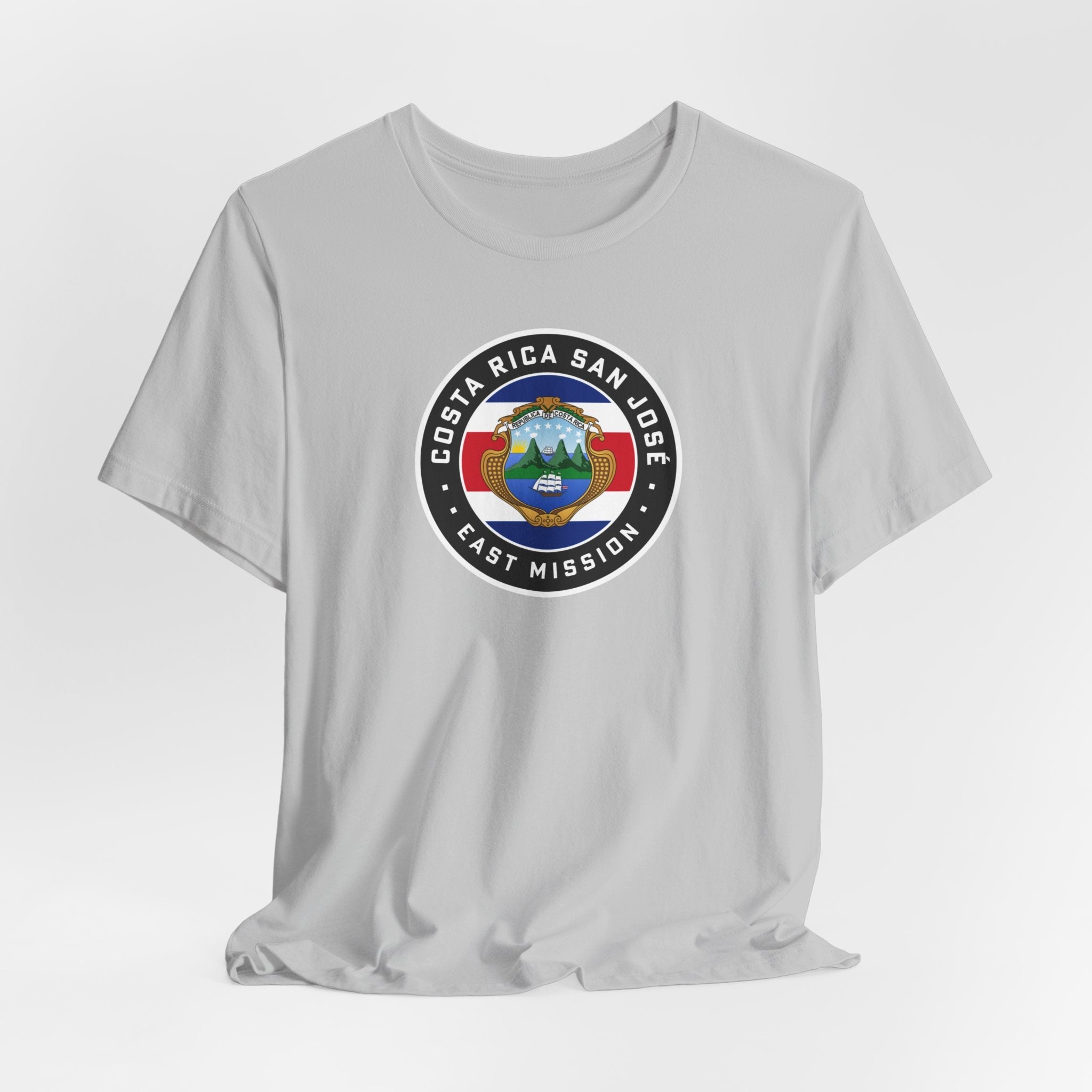 Costa Rica San Jose East Mission Flag Logo (Black Border) T-shirt - Mission Wishlist - LDS Missionary Gift Store