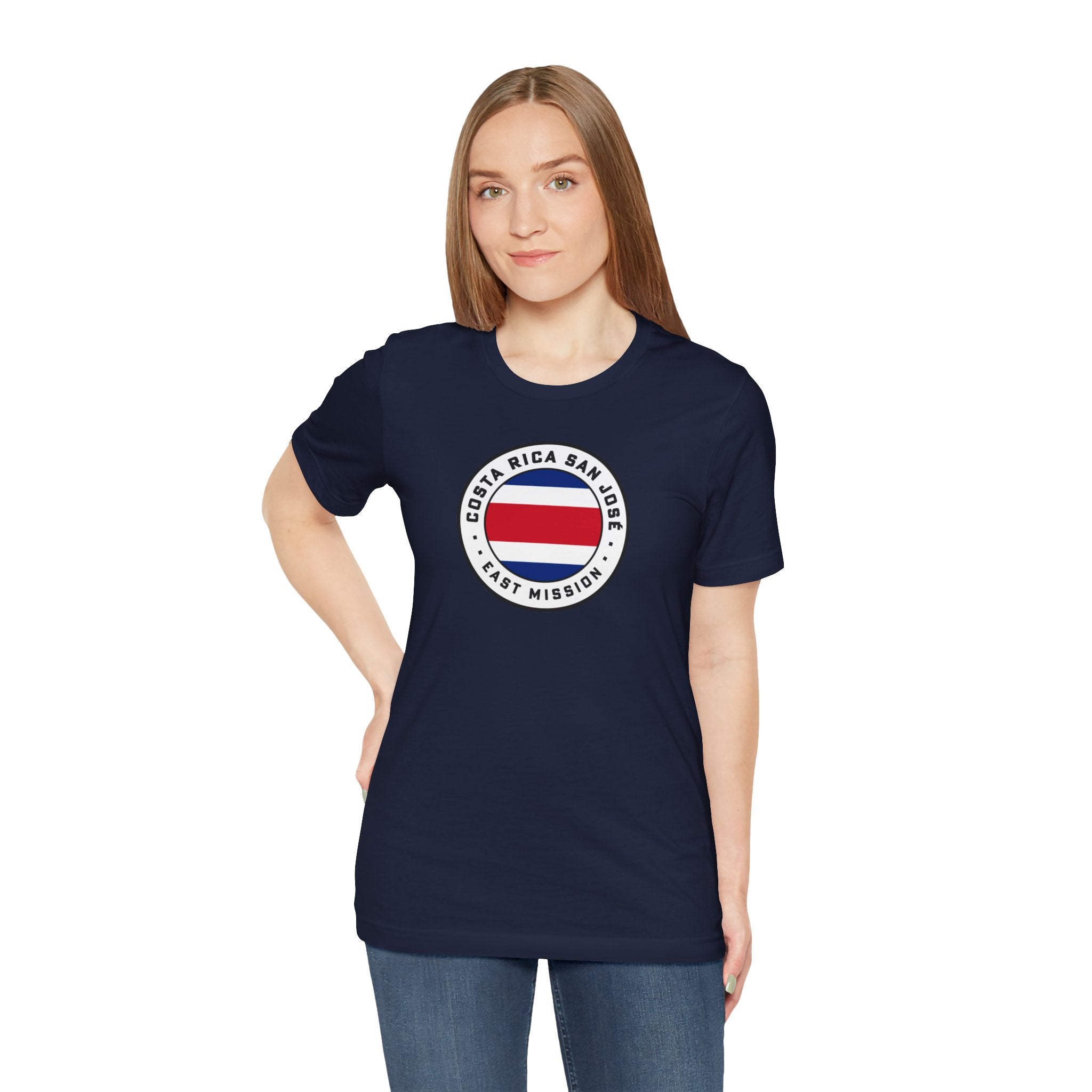 Costa Rica San Jose East Mission Flag Logo (White Border) T-shirt - Mission Wishlist - LDS Missionary Gift Store