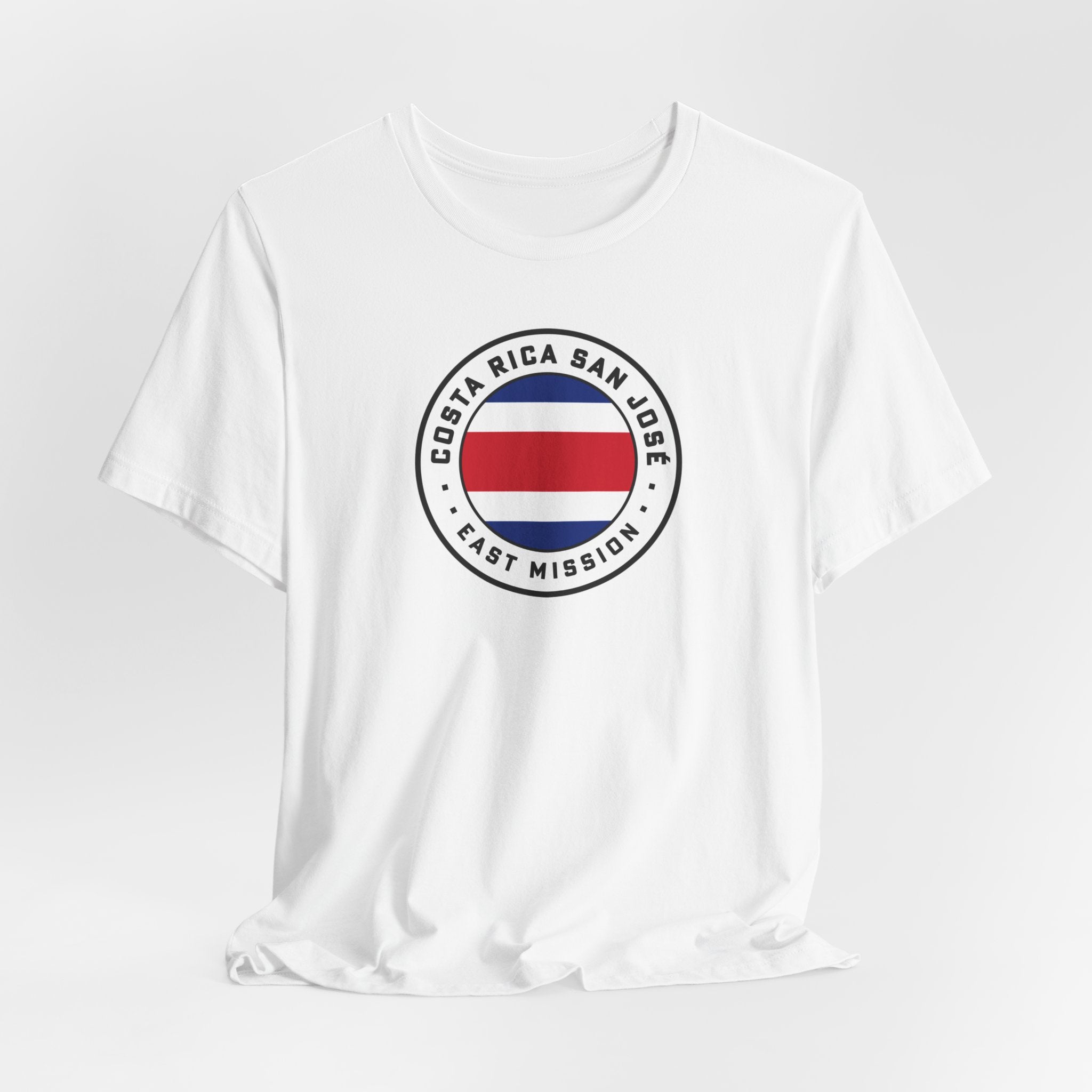 Costa Rica San Jose East Mission Flag Logo (White Border) T-shirt - Mission Wishlist - LDS Missionary Gift Store