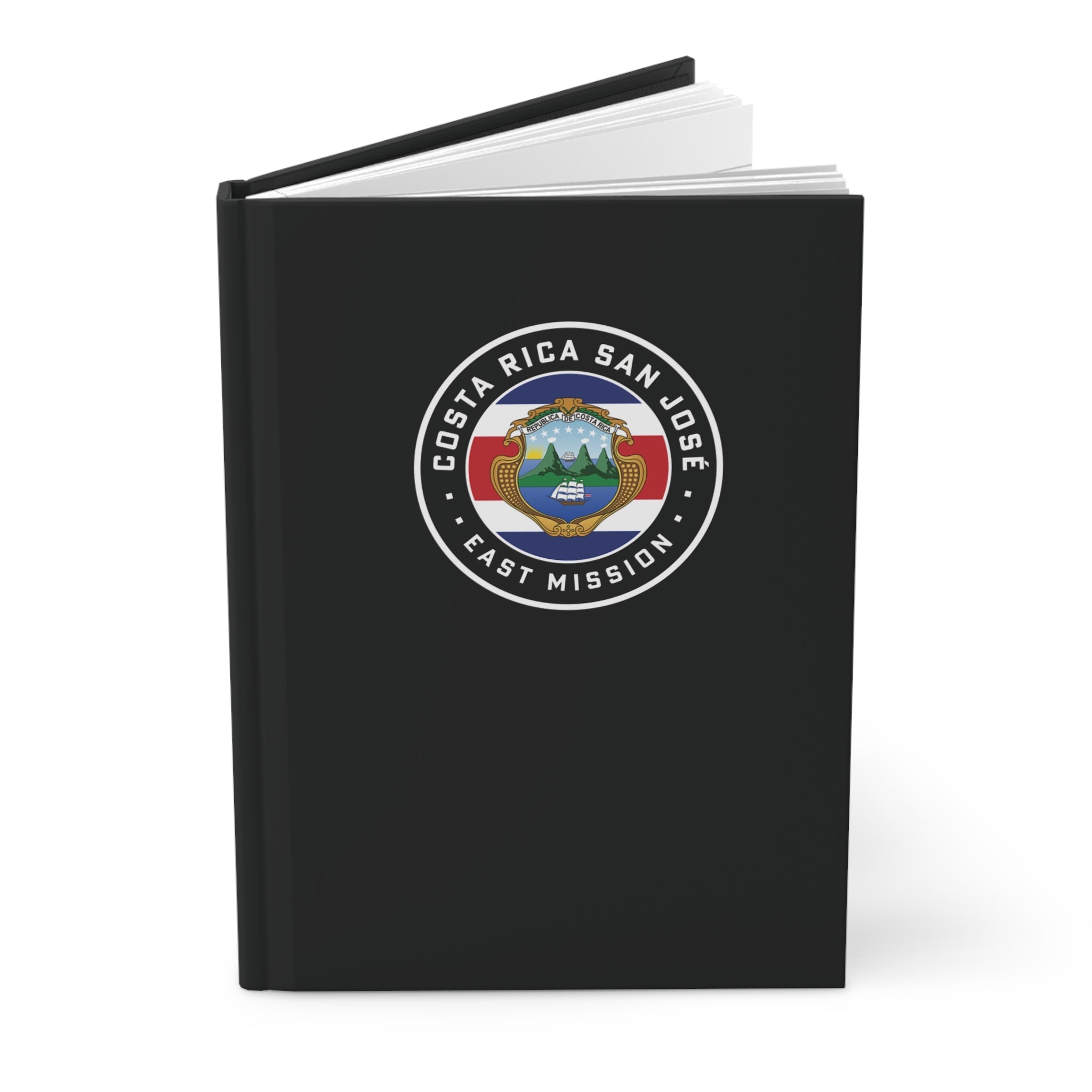Costa Rica San Jose East Mission Logo Design Black Hardcover Journal Matte - Latter-Day Saint LDS Missionary Gift - Book of Mormon