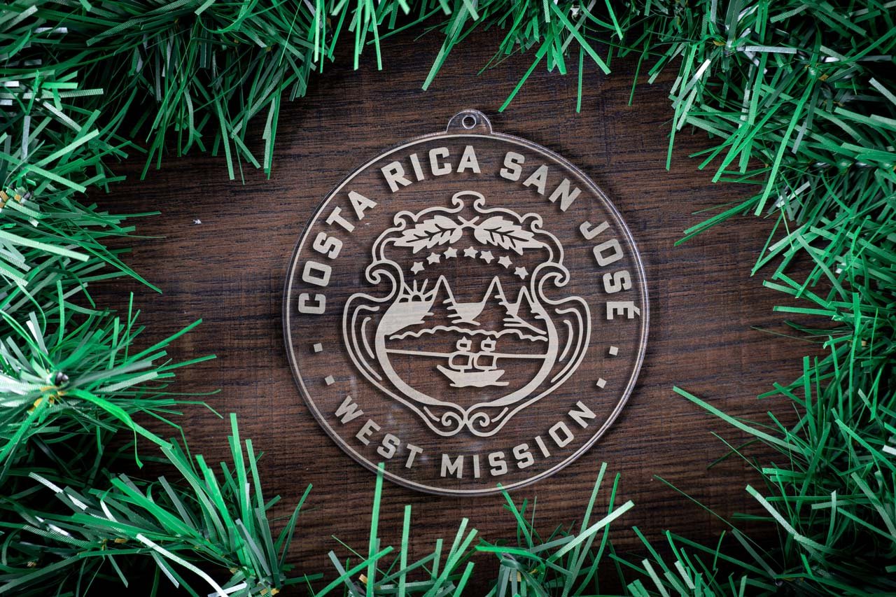 Costa Rica San José West Mission Christmas Ornament - Latter-Day Saint LDS Missionary Gift - Book of Mormon