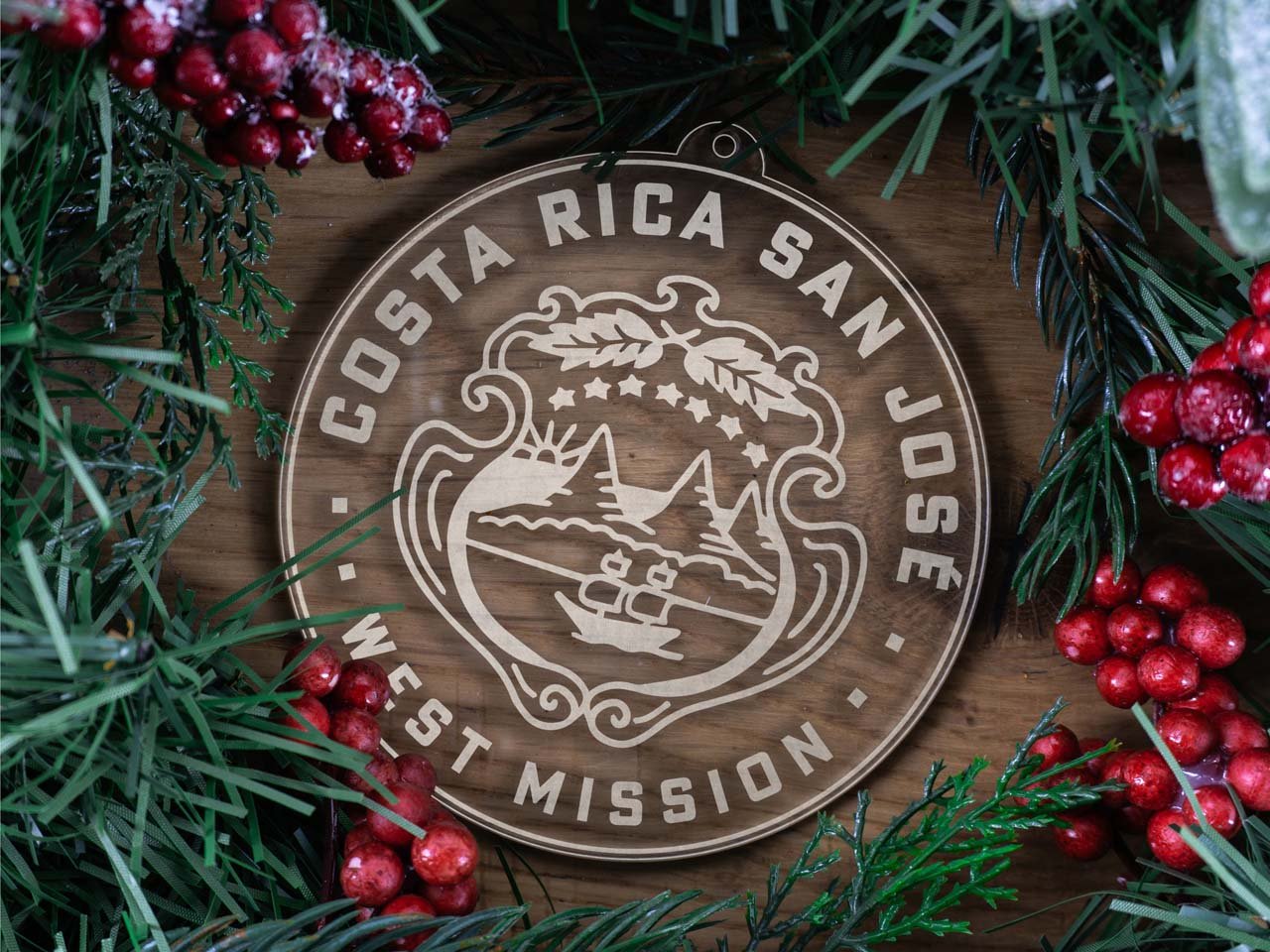 Costa Rica San José West Mission Christmas Ornament - Latter-Day Saint LDS Missionary Gift - Book of Mormon