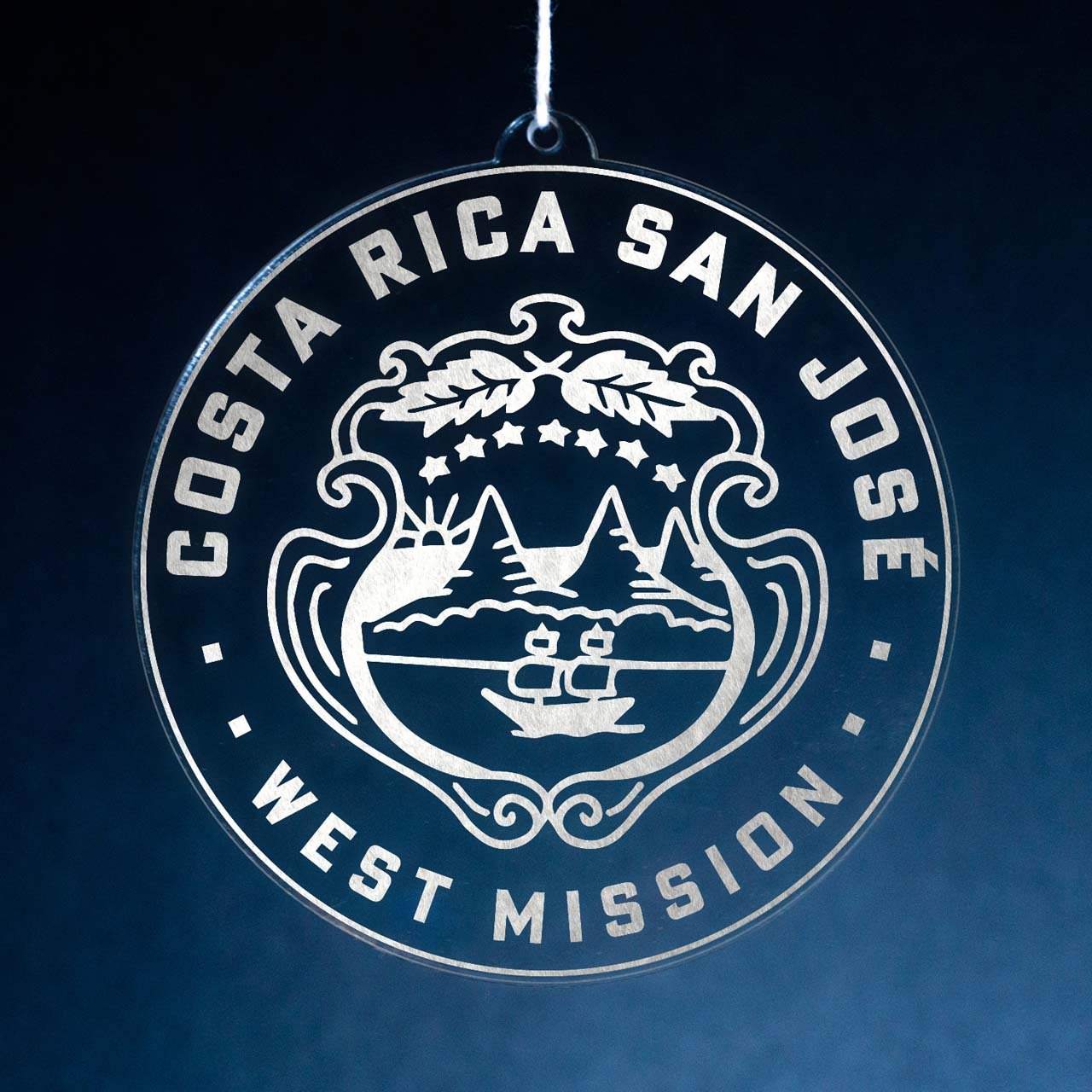 Costa Rica San José West Mission Christmas Ornament - Latter-Day Saint LDS Missionary Gift - Book of Mormon