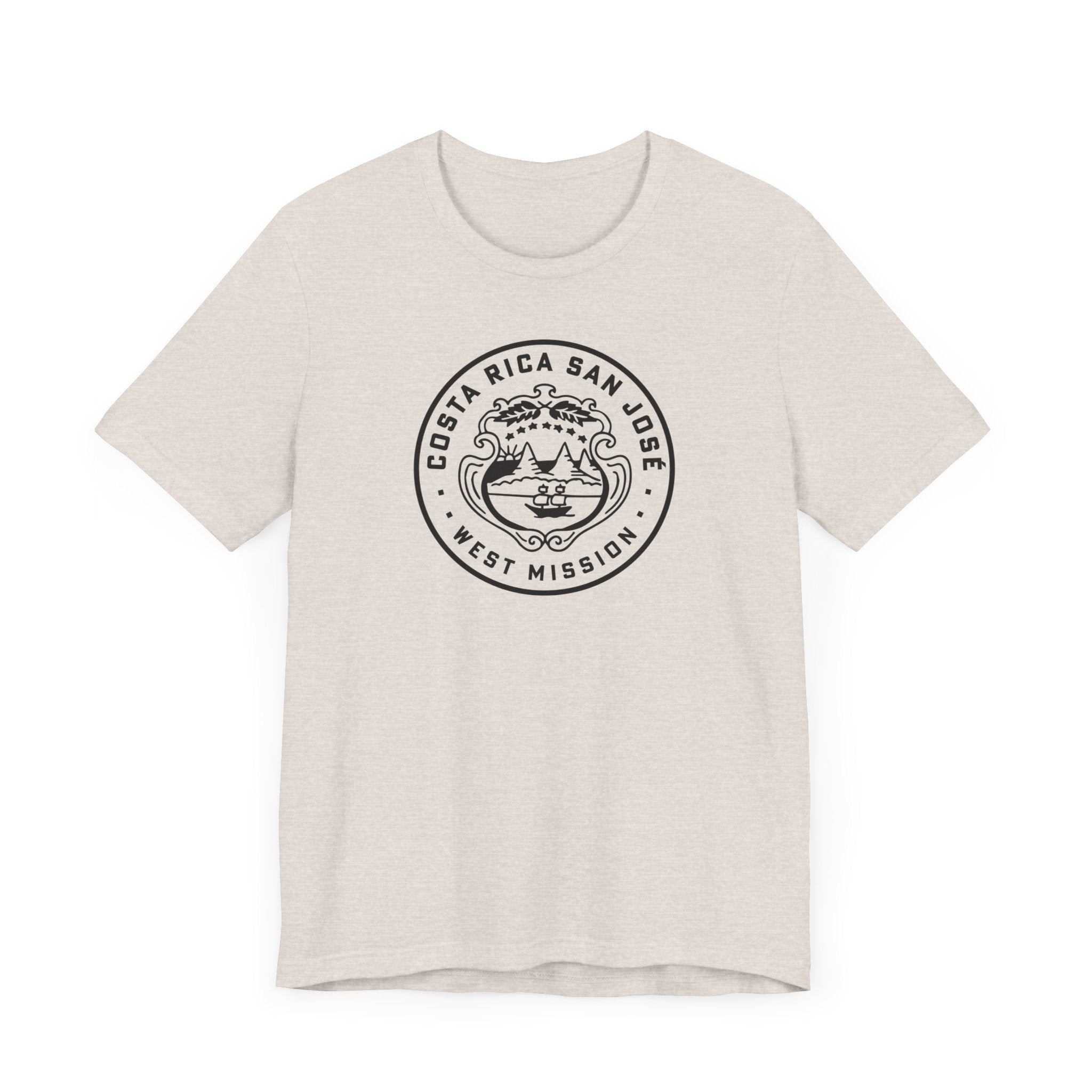 Costa Rica San Jose West Mission Circular Monochrome Logo T-Shirt - Mission Wishlist - LDS Missionary Gift Store