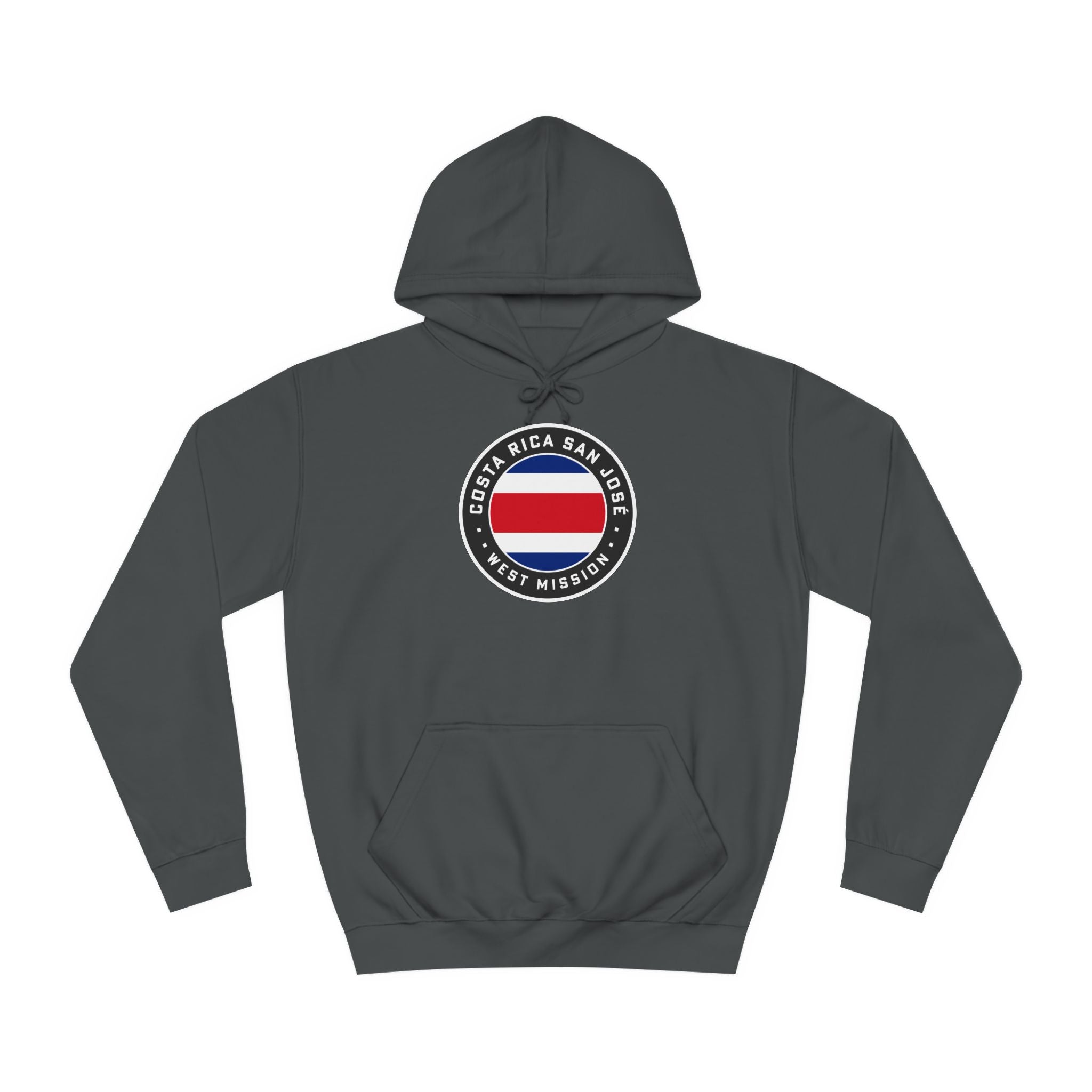 Costa Rica San Jose West Mission Flag Logo (Black Border) College Hoodie - Mission Wishlist - LDS Missionary Gift Store