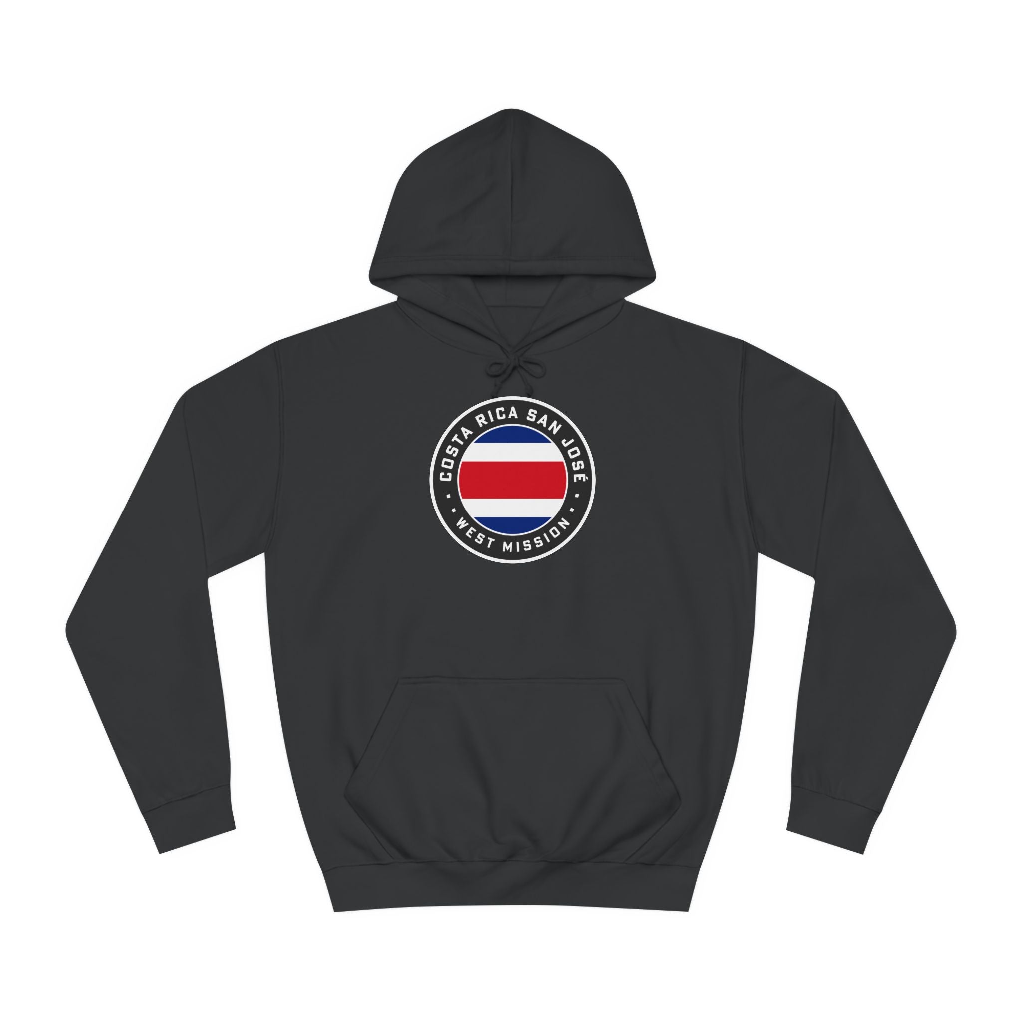 Costa Rica San Jose West Mission Flag Logo (Black Border) College Hoodie - Mission Wishlist - LDS Missionary Gift Store