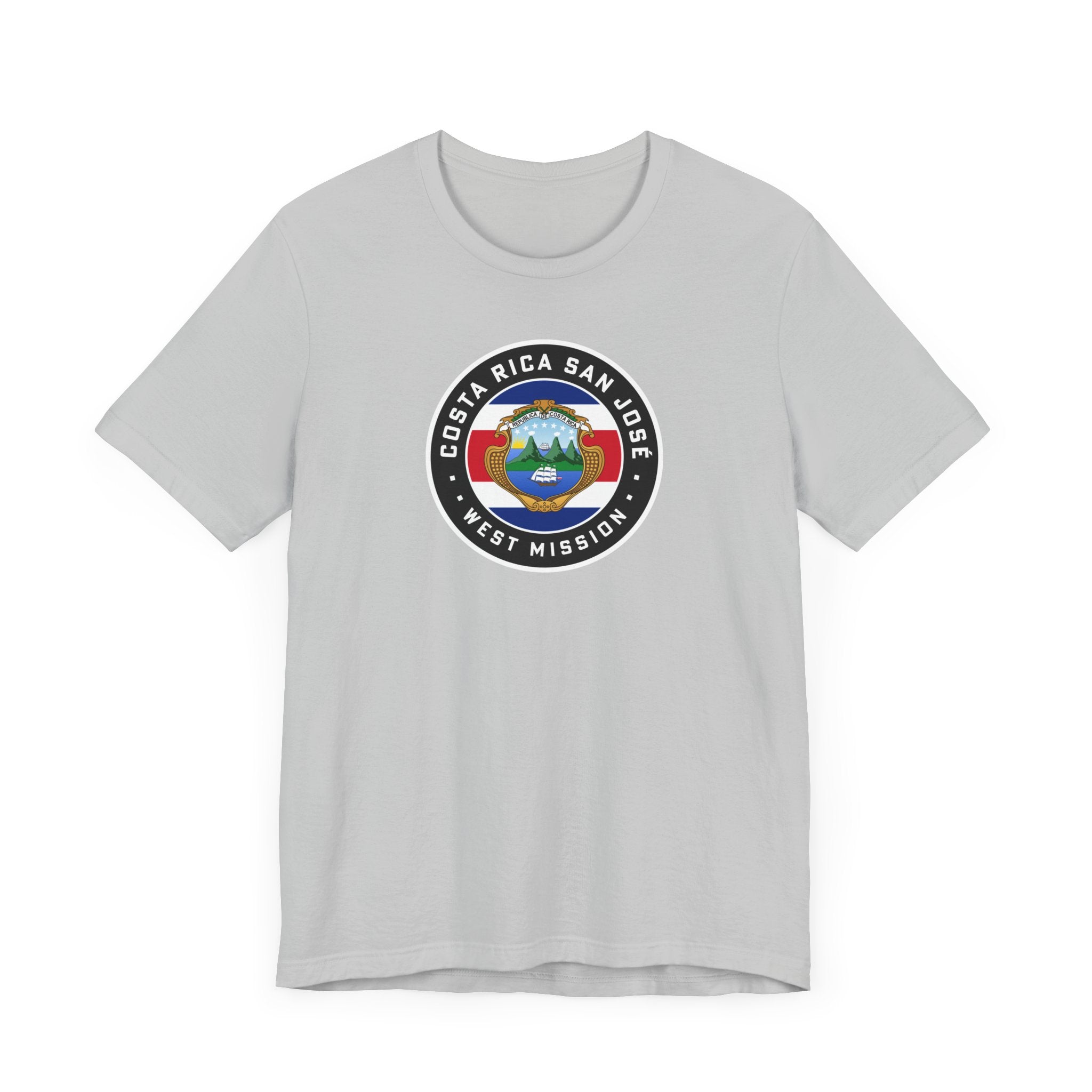 Costa Rica San Jose West Mission Flag Logo (Black Border) T-shirt - Mission Wishlist - LDS Missionary Gift Store