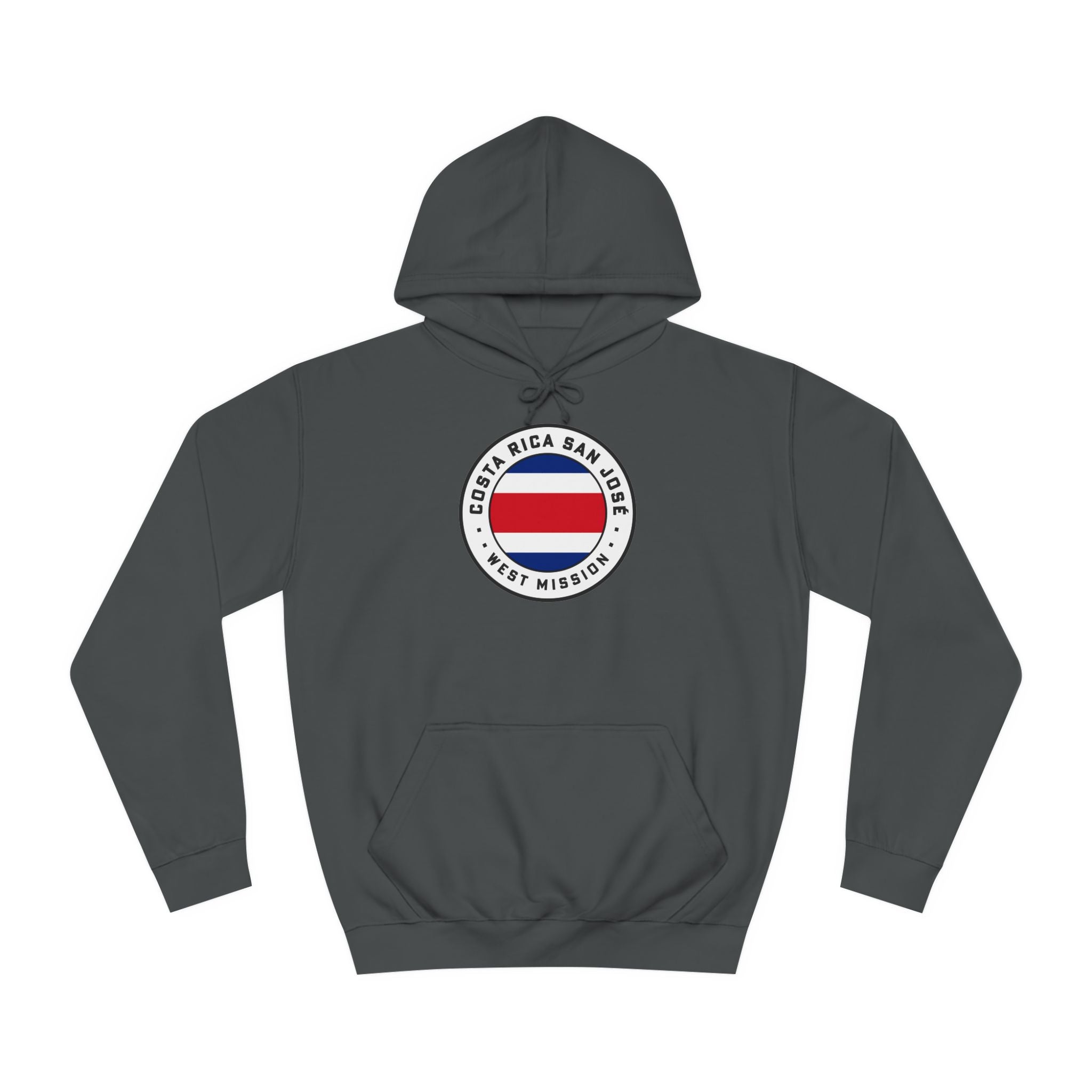 Costa Rica San Jose West Mission Flag Logo (White Border) College Hoodie - Mission Wishlist - LDS Missionary Gift Store