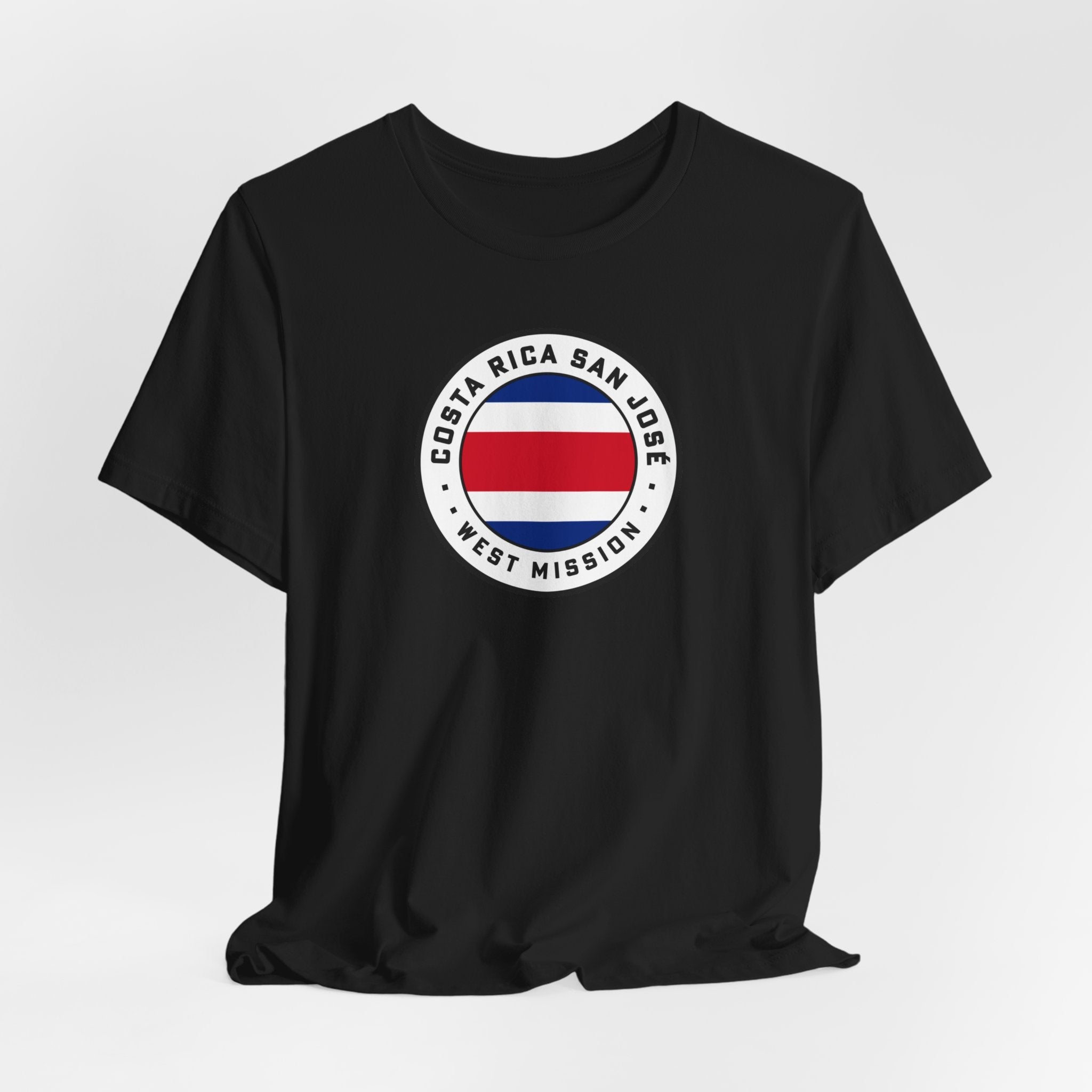Costa Rica San Jose West Mission Flag Logo (White Border) T-shirt - Mission Wishlist - LDS Missionary Gift Store