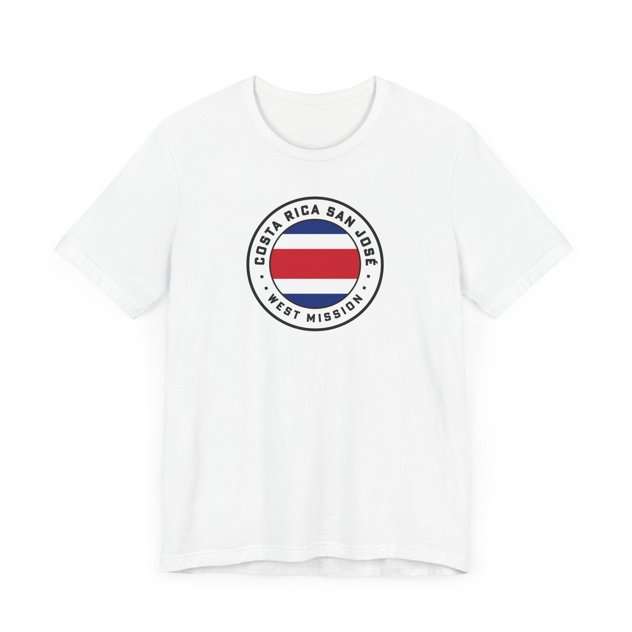 Costa Rica San Jose West Mission Flag Logo (White Border) T-shirt - Mission Wishlist - LDS Missionary Gift Store