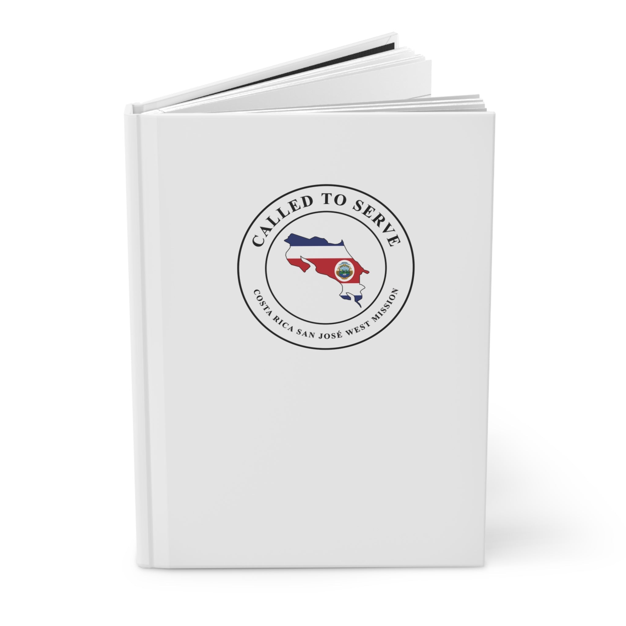 Costa Rica San Jose West Mission Flag Map Called to Serve White Hardcover Journal Matte - Mission Wishlist - LDS Missionary Gift Store