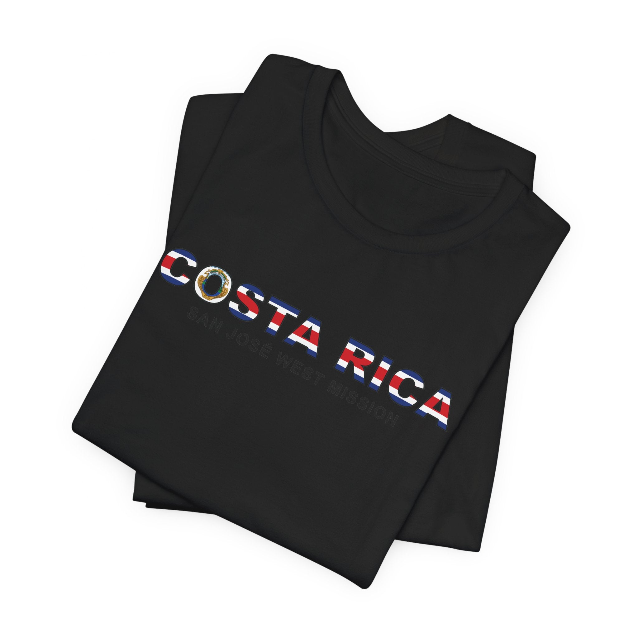 Costa Rica San Jose West Mission Flag Title T-shirt - Mission Wishlist - LDS Missionary Gift Store