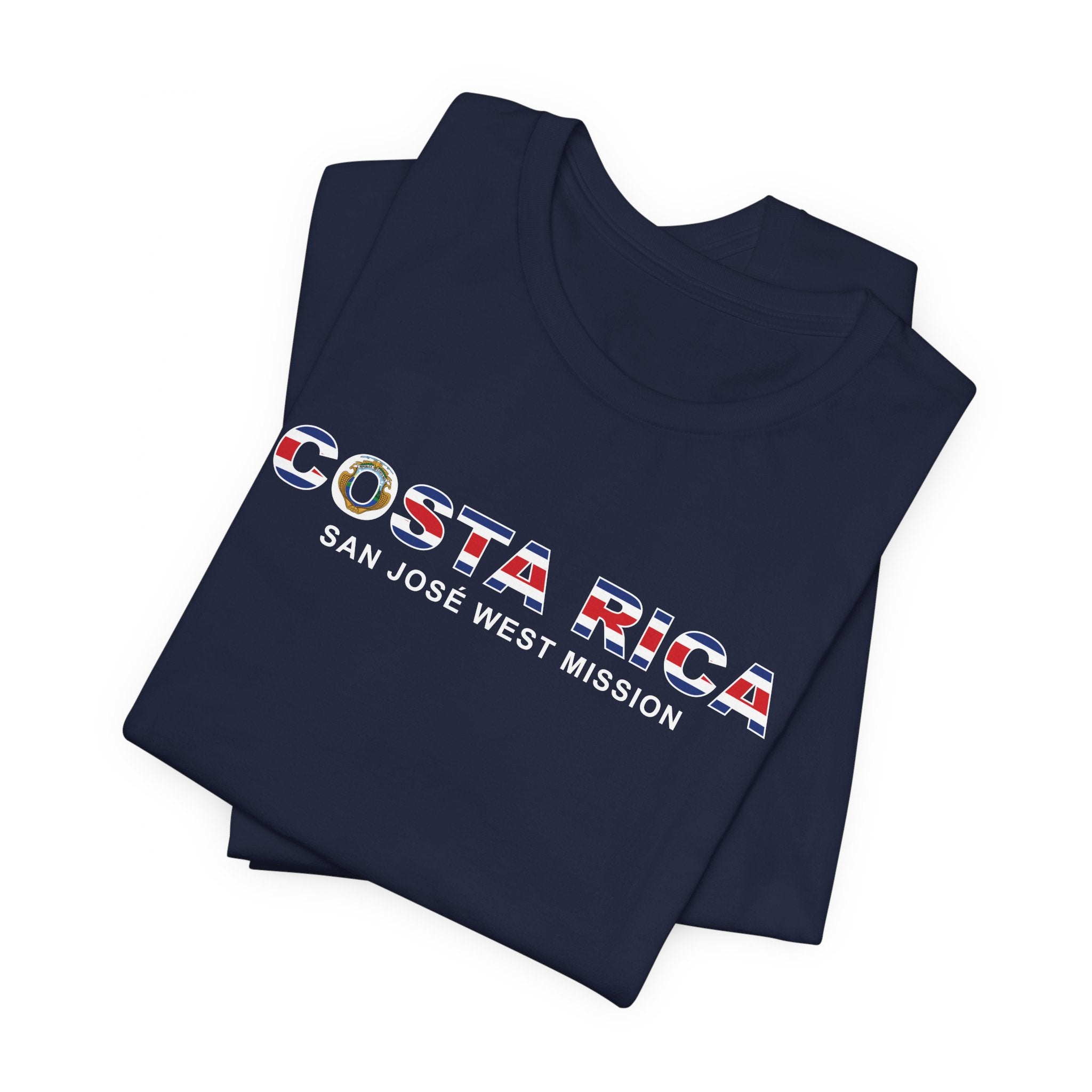 Costa Rica San Jose West Mission Flag Title T-shirt - Mission Wishlist - LDS Missionary Gift Store